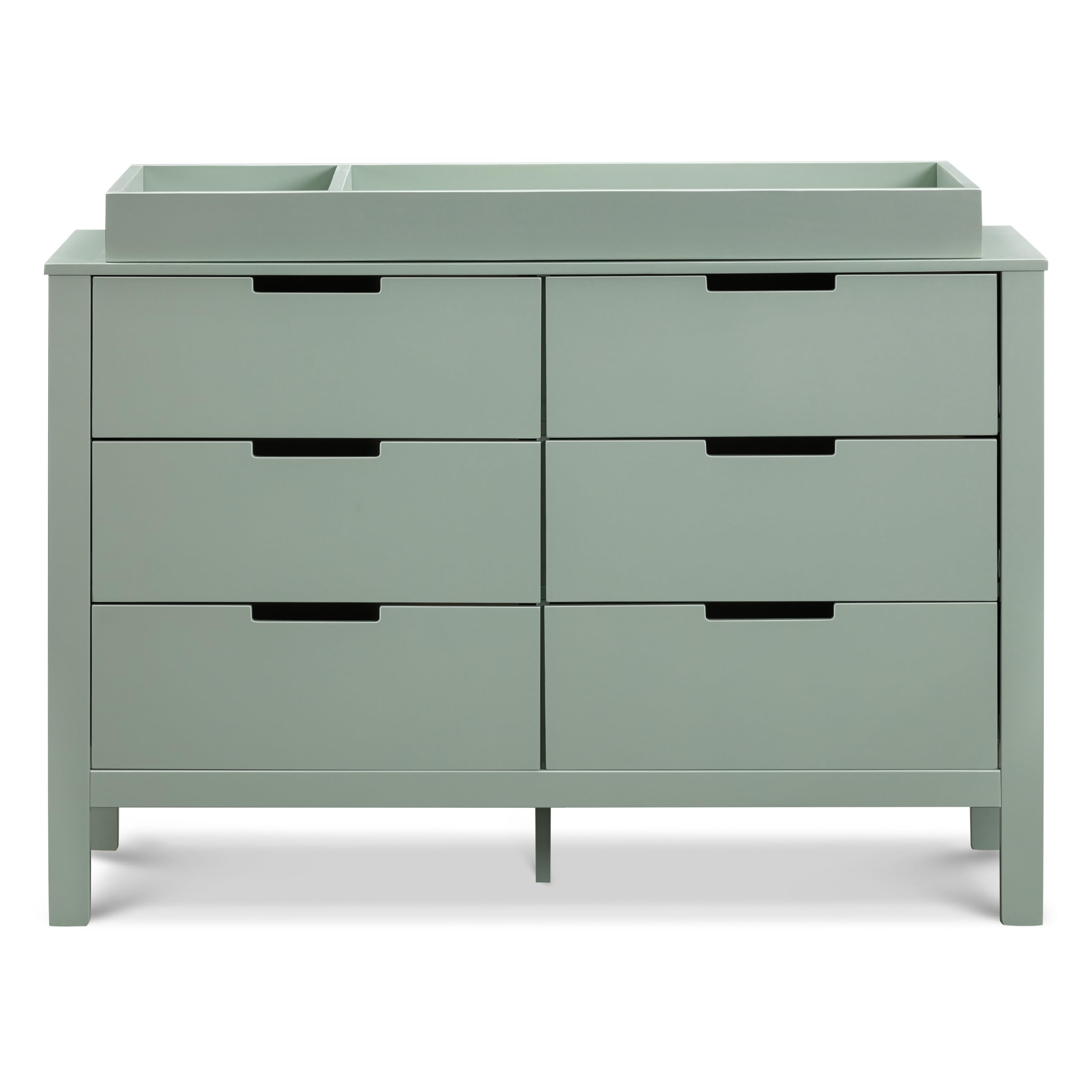 Carter's by DaVinci Colby 6-Drawer Baby Dresser - Solid Wood Double Chest of Drawers for Kids Nursery, Boys & Girls Bedroom - Versatile Storage Organizer for Clothes, Toys & Essentials - Light Sage Finish - Perfect for Nursery, Bedroom & Playroom Organization