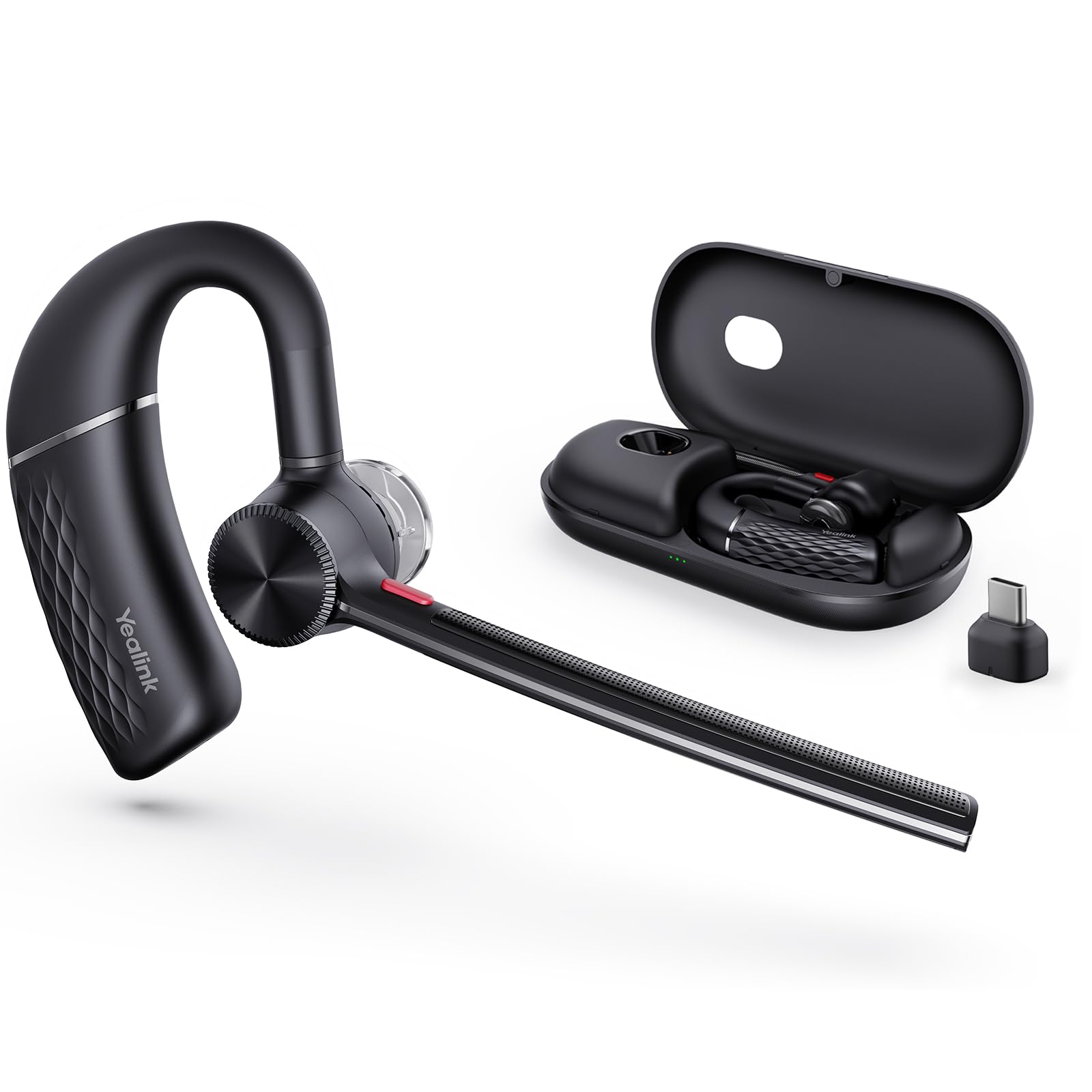 Yealink BH71 Wireless Bluetooth Headset with USB-C Dongle - Teams & Zoom Certified, 4-Mic Noise Cancelling - Compatible with PC, Laptop, Computer - Ideal for Truckers, Business Calls & Office Work (Perfect for Remote Meetings & Customer Service)
