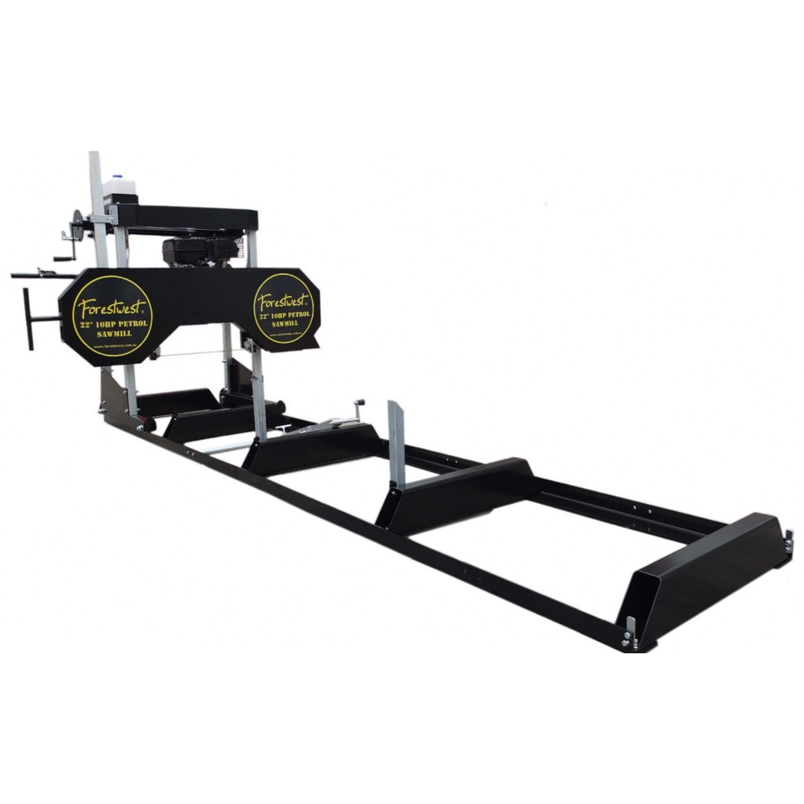 Forestwest 22-Inch Portable Wood Sawmill with 10HP Gas Engine - BM11125 for DIY Lumber Cutting, Woodworking Projects & Home Construction
