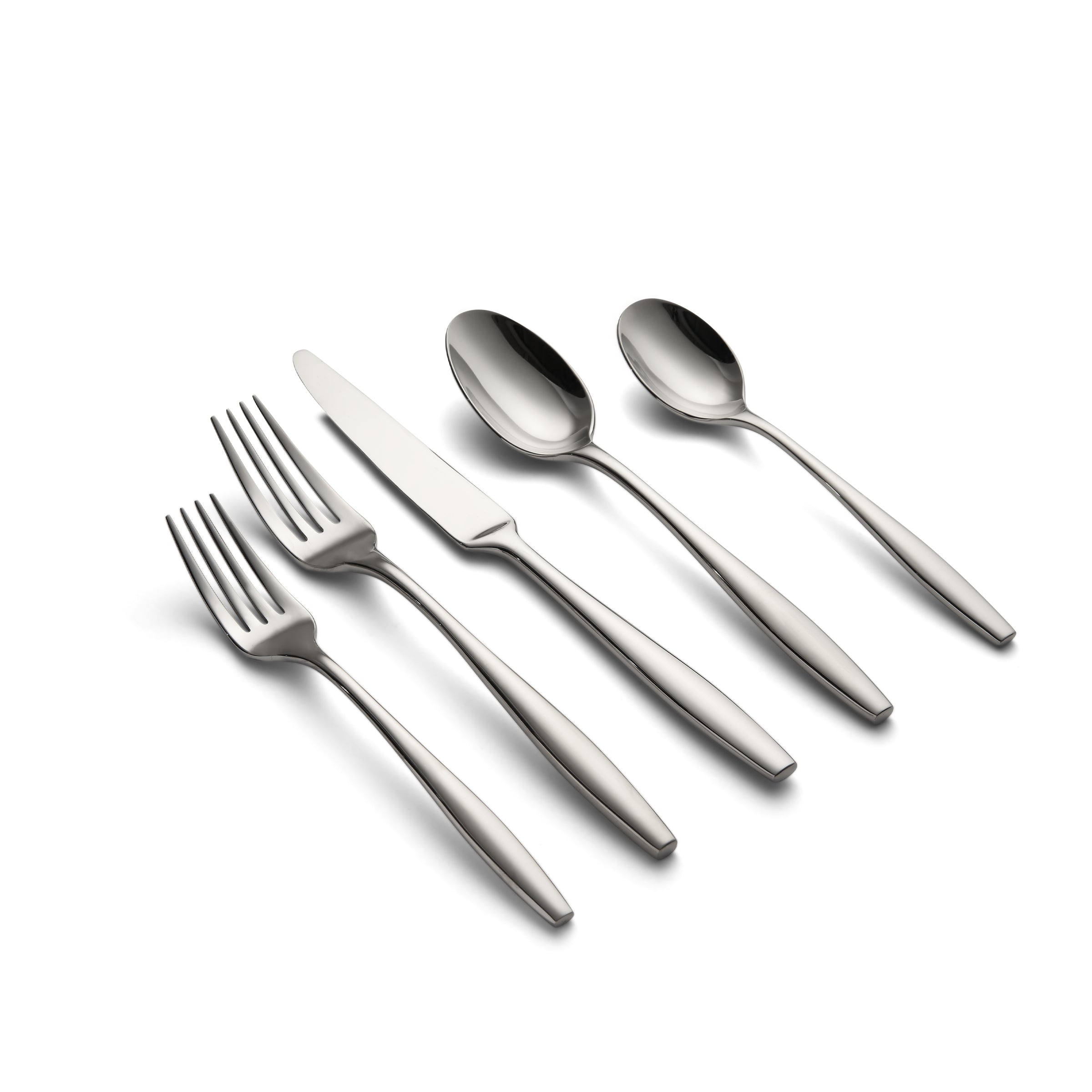Katerina Mirror 20-Piece Flatware Set - Stainless Steel Silverware Set for 4 - Elegant Dining Utensils for Wedding, Party & Everyday Use