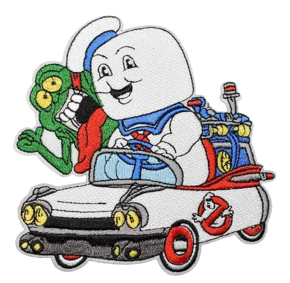 Ghostbusters Mr. Stay Puft Embroidered 5-Inch Iron-On Patch for Costumes, Jackets & Backpacks - Perfect for Halloween & Cosplay
