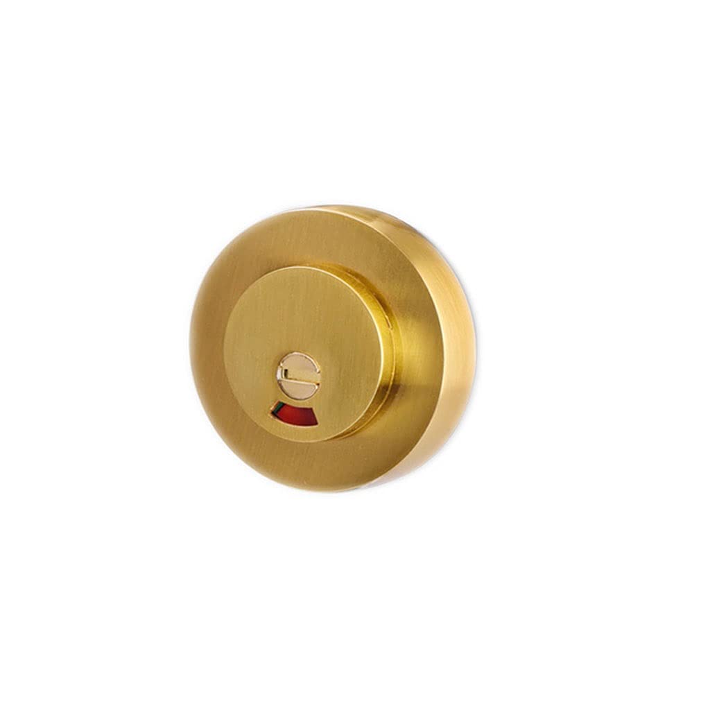 Gold Door Knob Lever with Toilet Indicator - Keyless Bedroom, Bathroom & Study Door Handle Lock for Privacy & Convenience - Perfect for Homes, Offices & Hotels