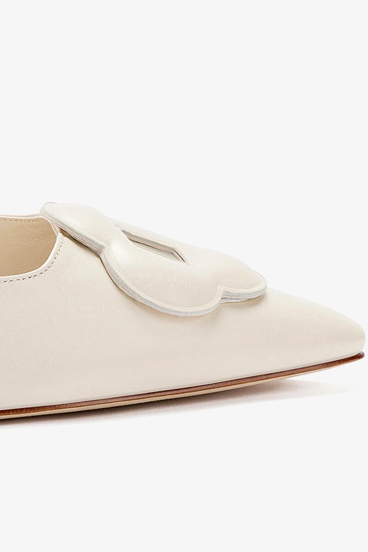 Flora Pump Women's Ivory Leather Heels - Elegant Dress Shoes for Weddings, Parties & Office Wear