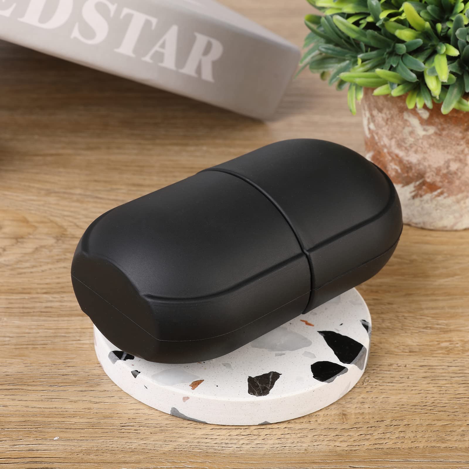 Ice Roller for Face and Eyes - Cooling Facial Massager to Brighten Skin, Reduce Puffiness & Fine Lines - Oval Black Beauty Ice Roller for Skincare & Makeup Prep - Perfect for Morning Routine & Post-Workout Recovery