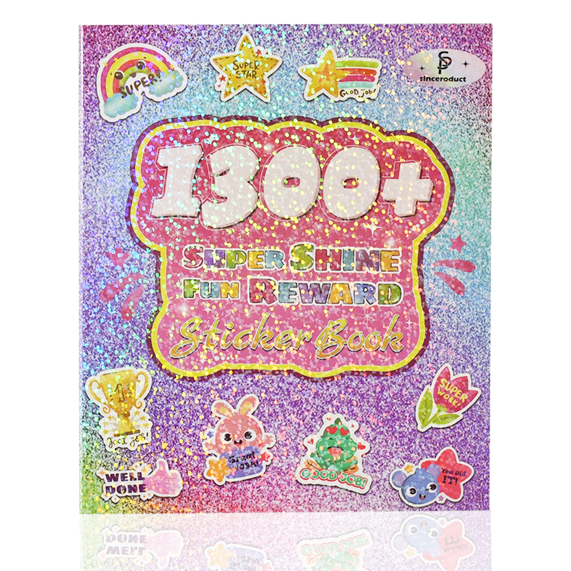 1300+ PCS Glitter Reward Stickers for Kids - Cute Animal Motivational Stickers for Toddlers, Classroom Teacher Supplies & Student Incentives | Perfect for School Projects, Behavior Charts, and Homeschool Activities