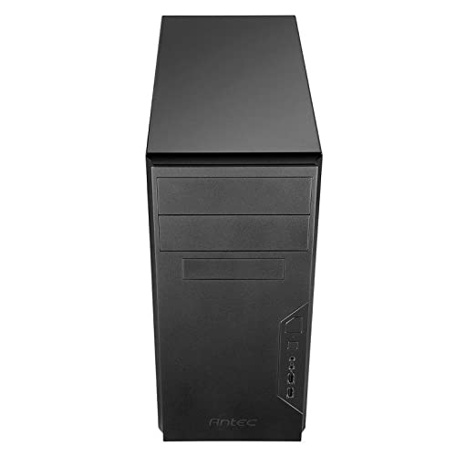Antec VSK-3000B-U3 Micro-ATX PC Case - Black | Compact Gaming & Office Computer Tower | Perfect for Home & Small Workspace Setups