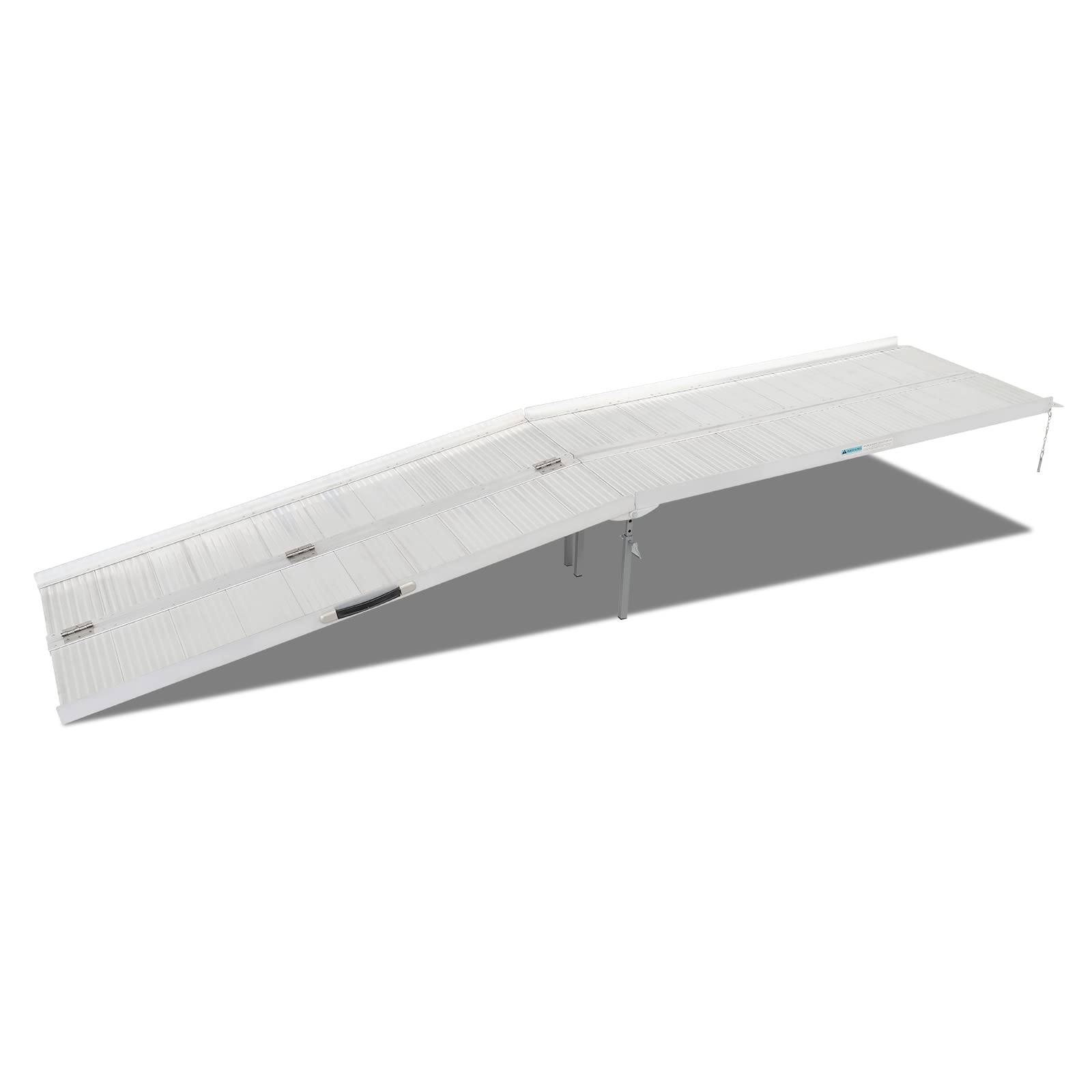 10FT Wheelchair Ramp with Carrying Handle & Adjustable Legs - Non-Slip Foldable 10' Mobility Ramp - 600LB Weight Capacity - Ideal for Home Steps, Stairs, Doorways & Thresholds - Perfect for Seniors, Wheelchair Users & Mobility Assistance