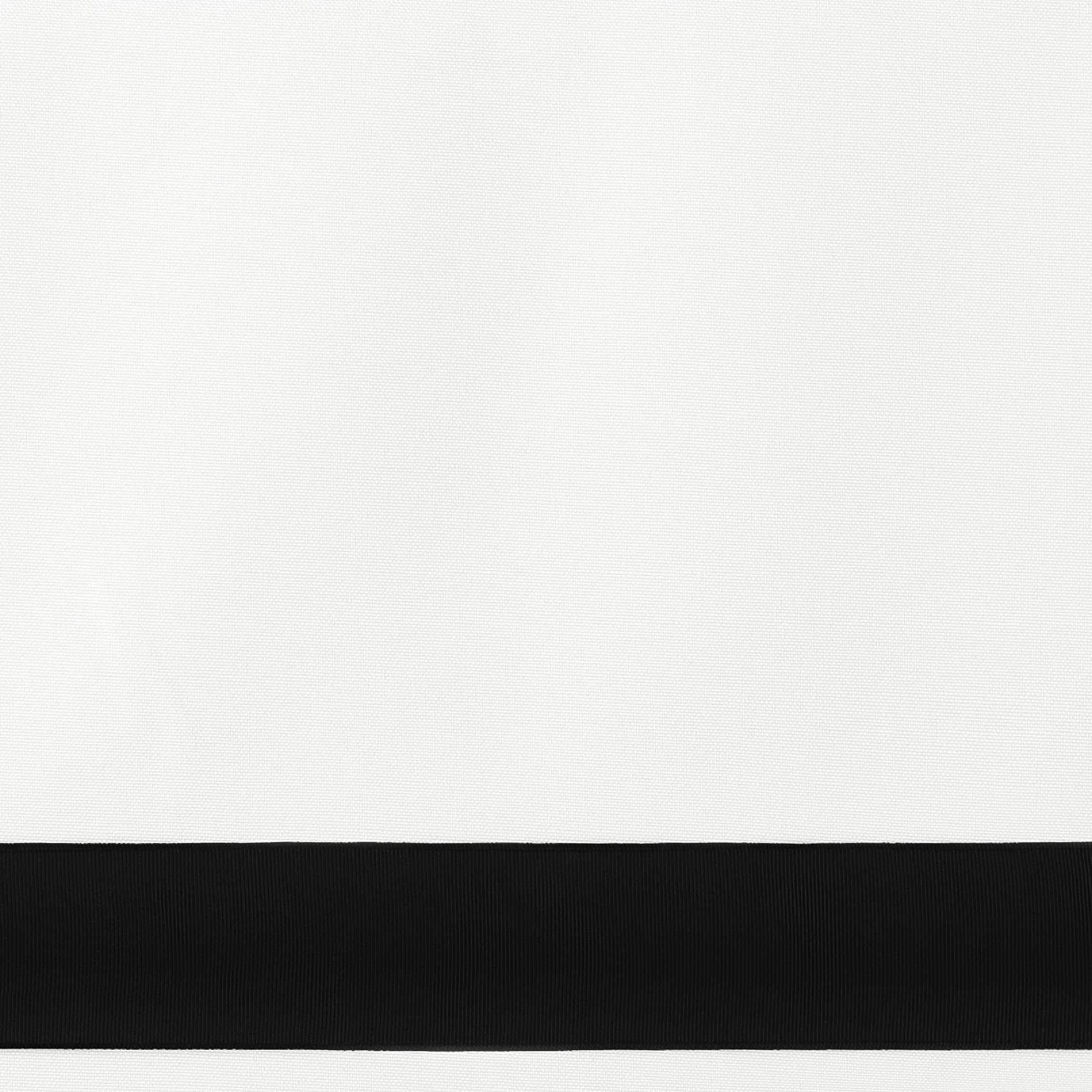 Sun Zero Denna Black Ribbon Border Stripe 100% Blackout Cordless Roman Shade - 27
