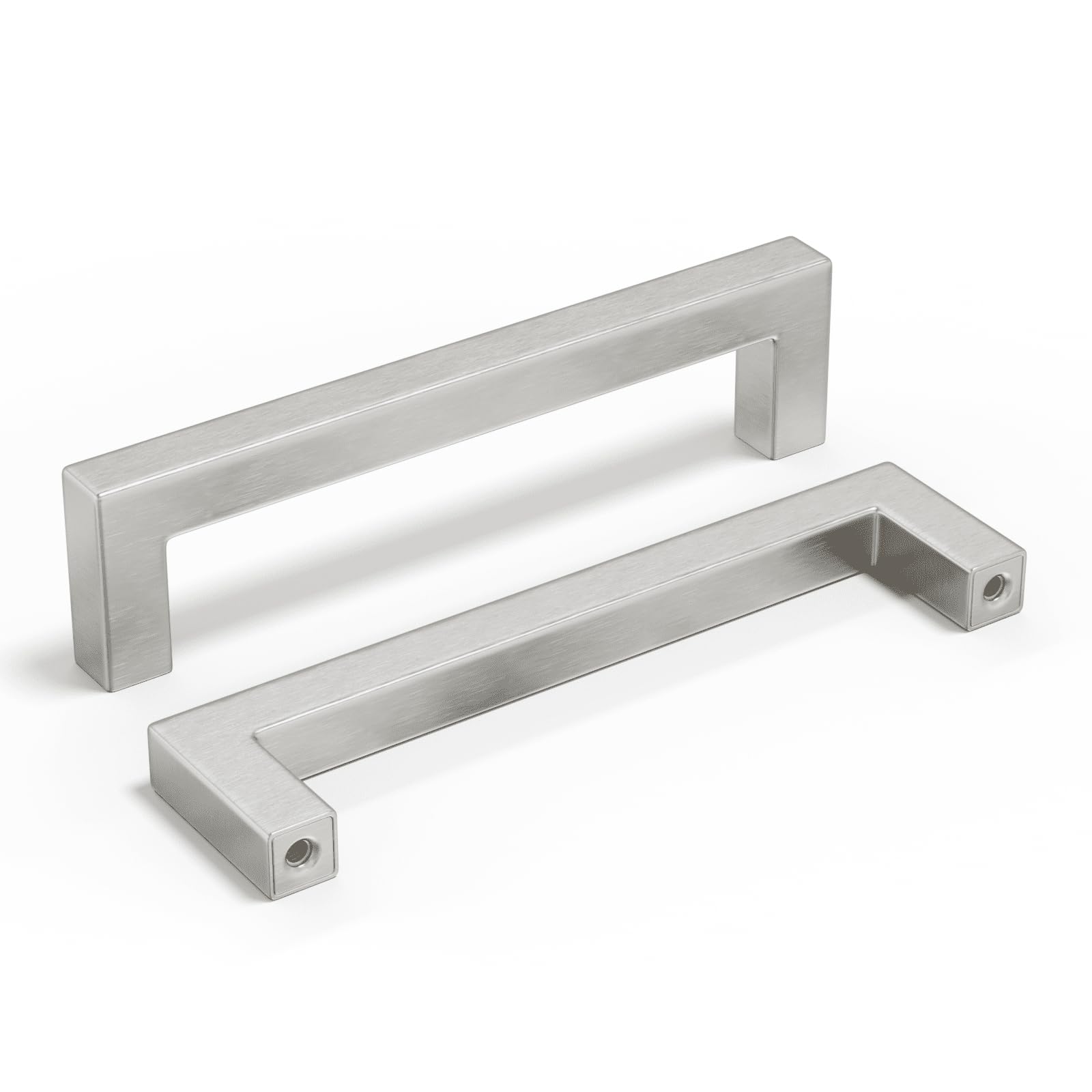 45 Pack 5 Inch Brushed Nickel Cabinet Pulls - Modern Square Drawer Handles for Kitchen Cabinets, Dressers & Furniture - Stainless Steel Hardware (Set of 45) - Perfect for Home Renovation & DIY Projects