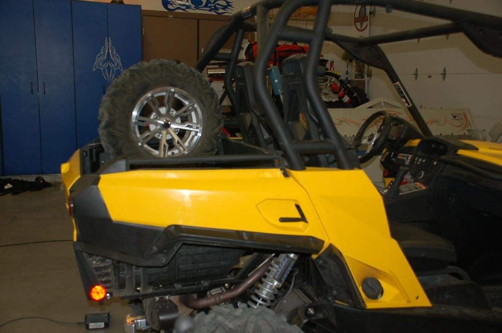 Can Am Commander & Maverick UTV Clamp-On Bed Side Spare Tire Mount | Heavy-Duty Off-Road Accessory | Perfect for Trail Riding, Hunting & Farm Work