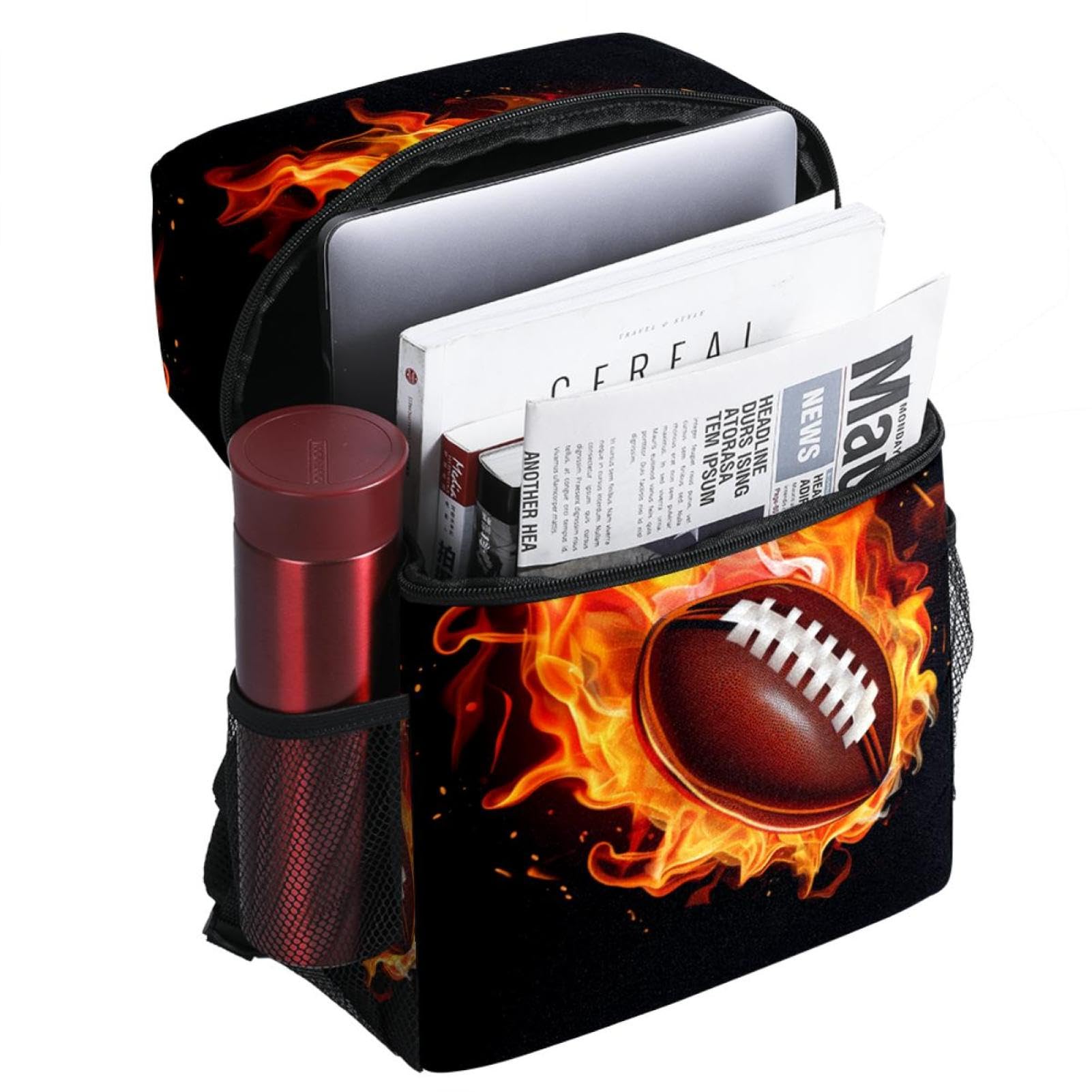 Best Travel Backpack for Women & Men - Durable & Stylish American Football Design - Perfect for Hiking, Gym, Work & School