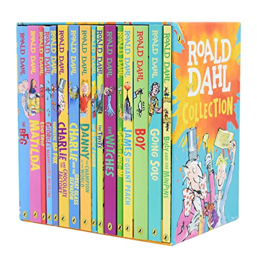 Roald Dahl 16-Book Collection Box Set - Classic Children's Books for Home Library, Gifts & Classroom Reading