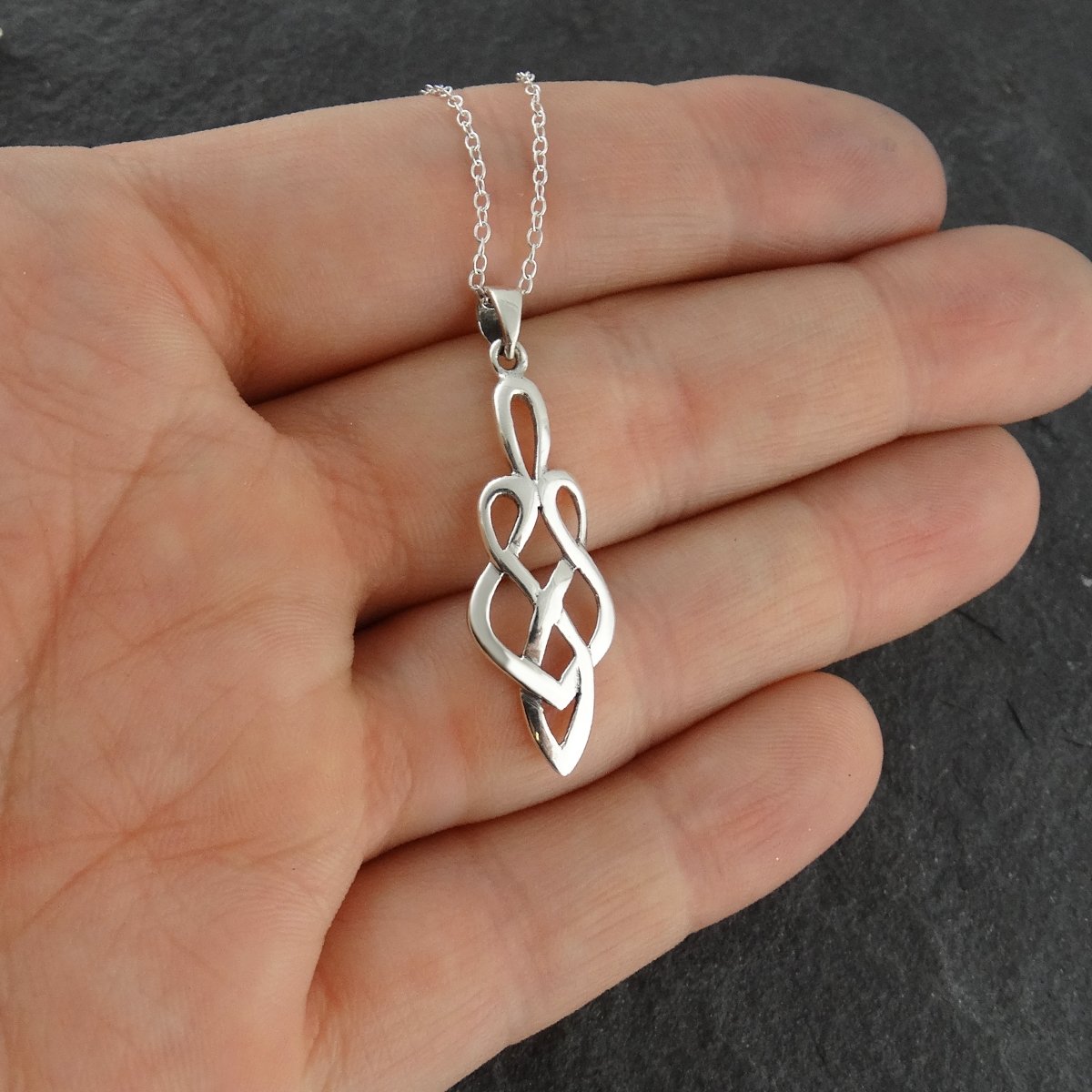 Sterling Silver Celtic Knot Necklace for Women - Elegant Irish Jewelry Gift for Her, Perfect for St. Patrick's Day, Weddings & Special Occasions