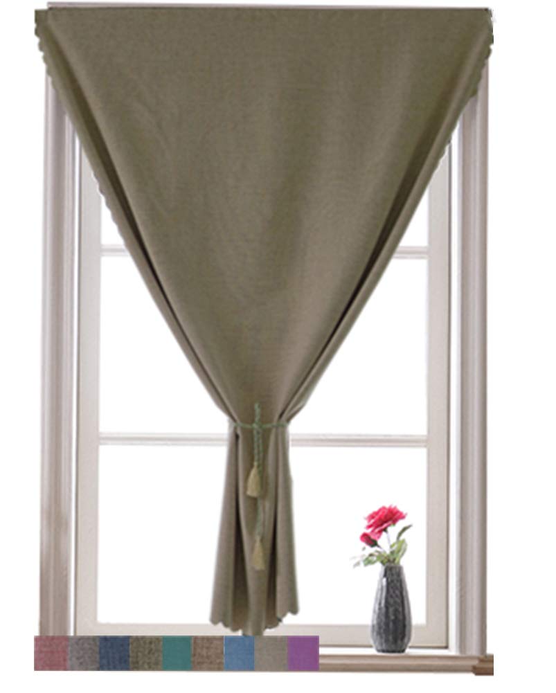 GettyGears 100% Blackout Lined Curtains - Thermal Insulated Window Drapes for Bedroom & Kitchen, Self-Adhesive No-Rod Design, 78