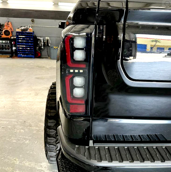 GMC Sierra 1500 2019-2023 LED Tail Lights - Smoked OLED Replacement for OEM Halogen - Upgrade for Better Visibility & Style | Perfect for Night Driving & Custom Truck Builds