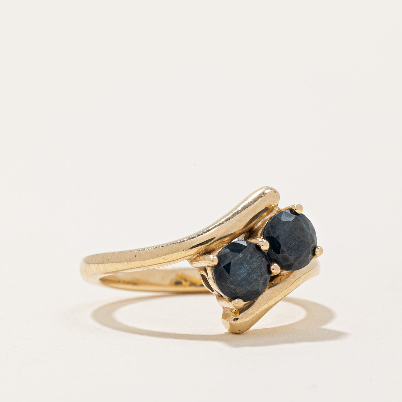 1.20ctw Sapphire Bypass Ring - Size 5.75 | Elegant Wedding Band, Anniversary Gift for Her | Perfect for Engagements, Proposals & Special Occasions