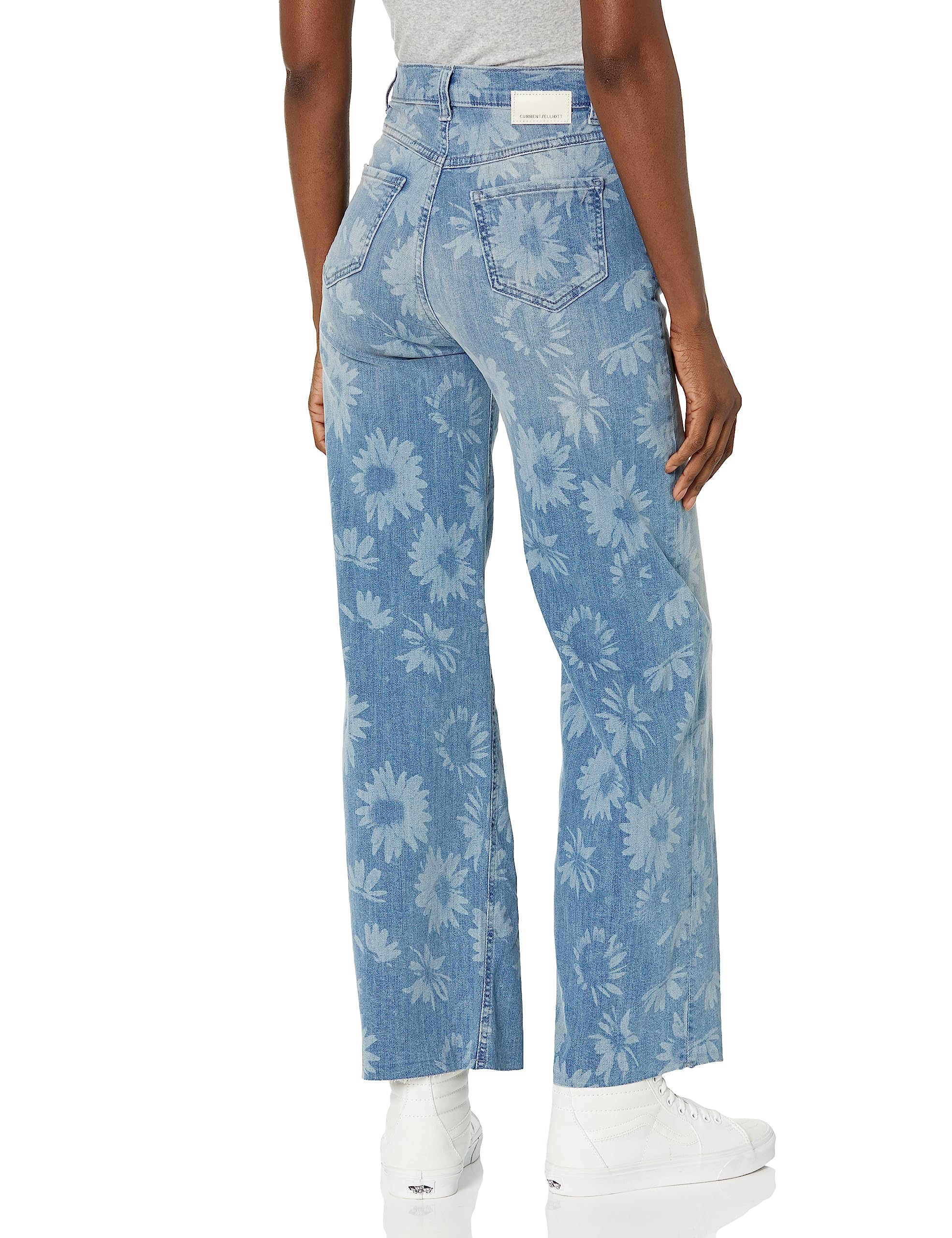 Current/Elliott Women's High Rise Wide Leg Denim Pants - The Navigator Stretch Jeans for Casual & Office Wear | Comfortable Women's Fashion Pants for Everyday Style