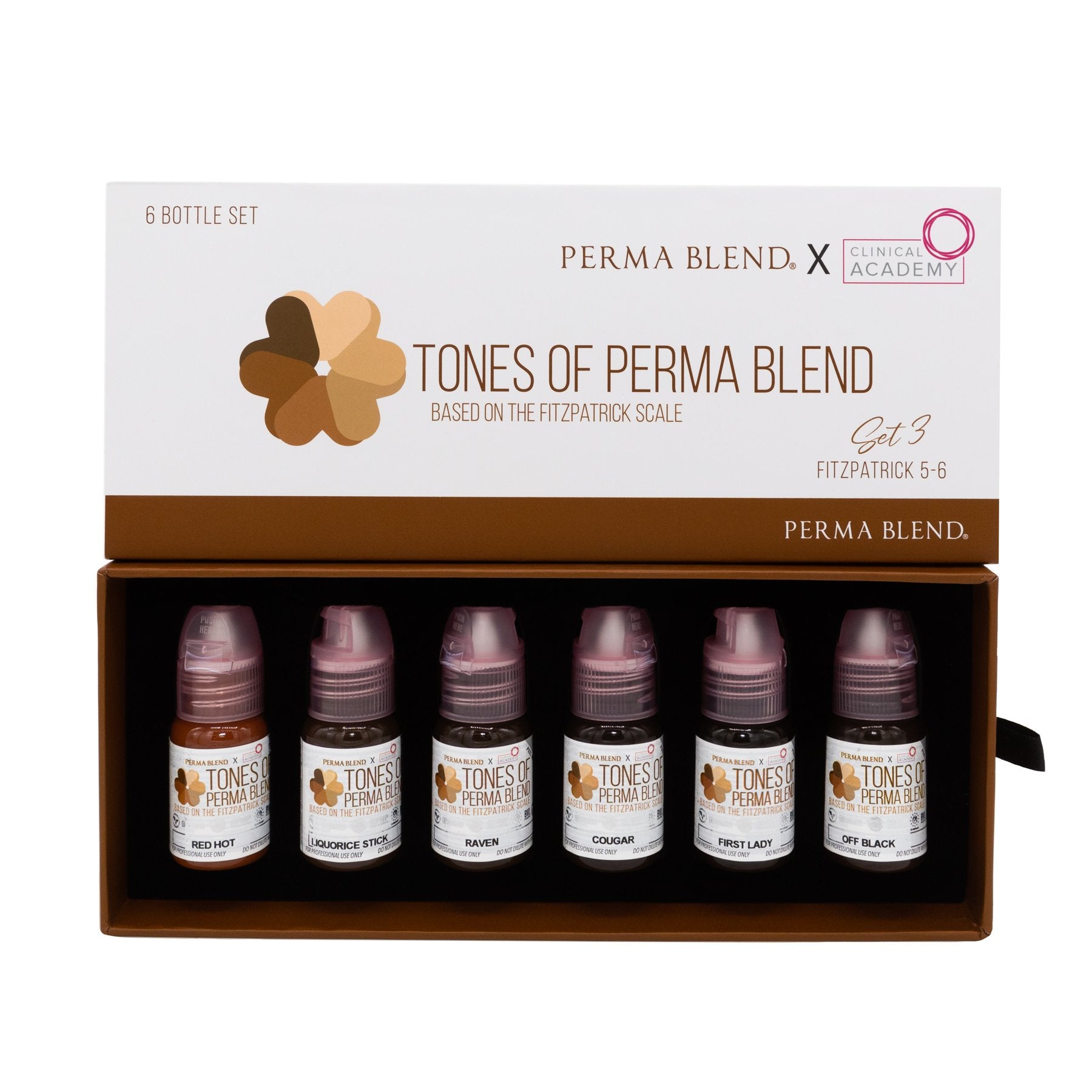Perma Blend Tones Box Set 3 - Professional Tattoo Ink for Fitzpatrick Skin Types 5-6 | Perfect for Permanent Makeup & Cosmetic Tattooing