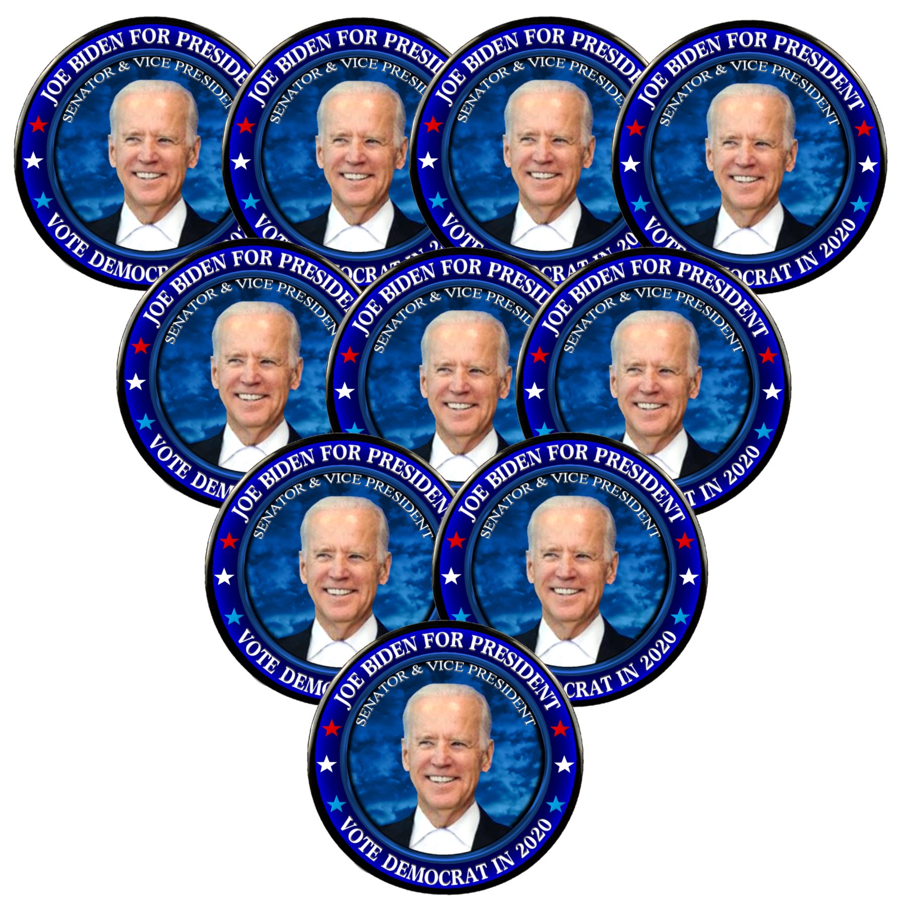 10-Pack Joe Biden 2020 President 2.25