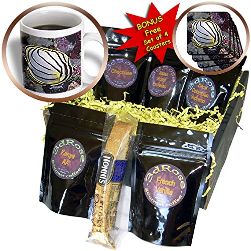 3D Rose Butterfly Fish Coffee Gift Basket Set - Unique Coffee Lover's Gift for Birthday, Anniversary, Housewarming - Perfect for Home, Office, or Kitchen Decor