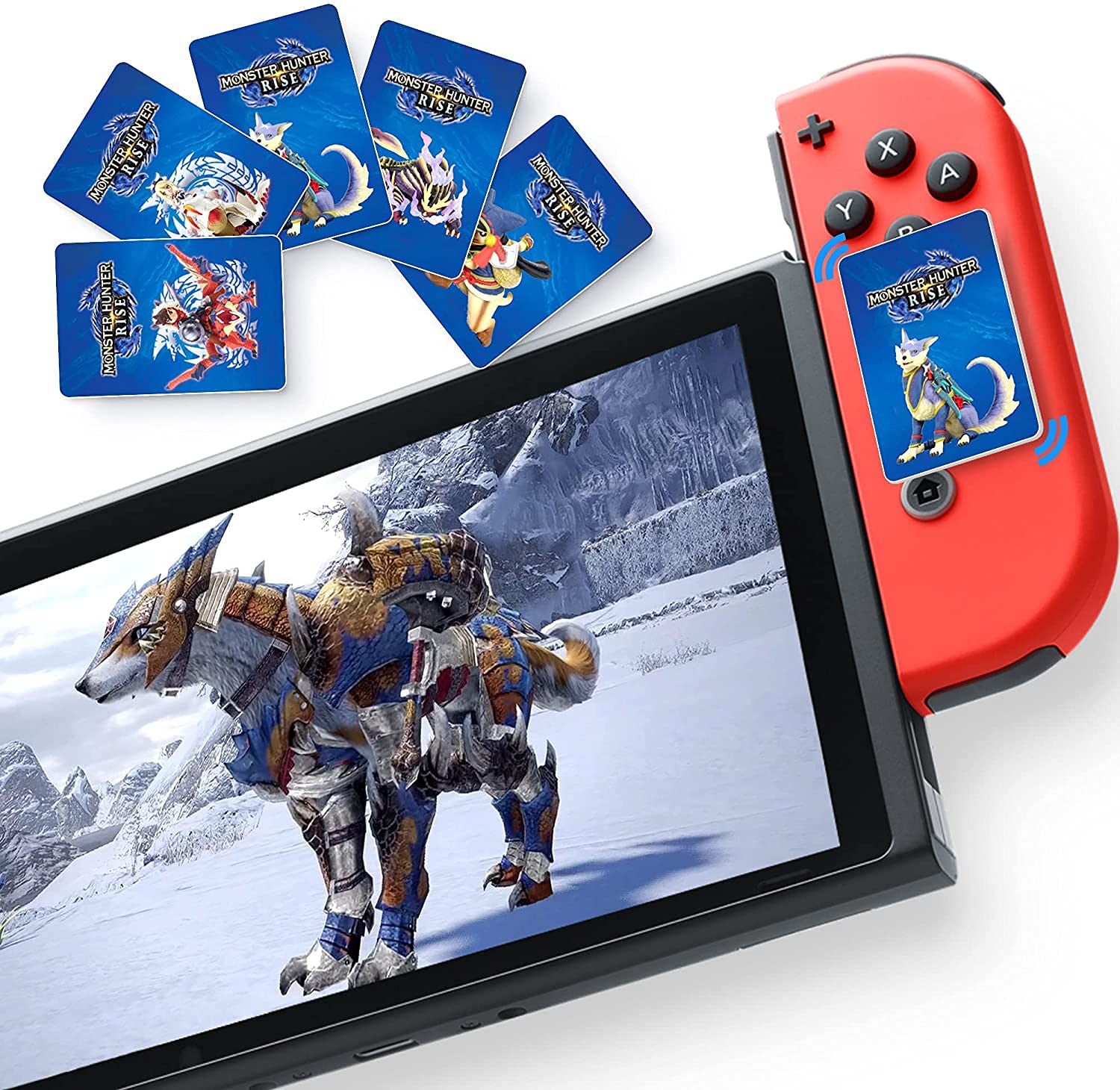 3-Pack Amiibo NFC Cards for Monster Hunter Rise - Compatible with Nintendo Switch & Switch Lite - 0.8