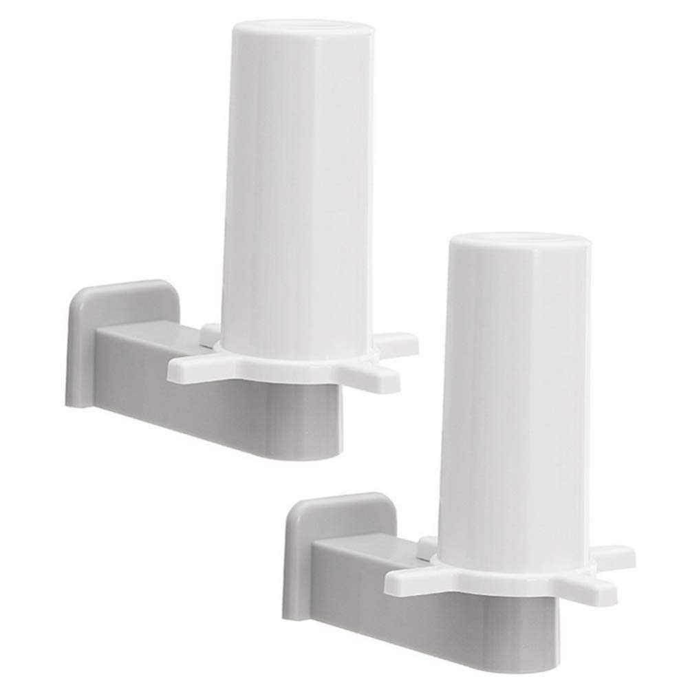2-Pack Hemoton Wall-Mounted Vertical Toilet Paper Holder - White Plastic Bathroom Tissue Hanger for Space-Saving Storage | Perfect for Small Bathrooms, RVs & Powder Rooms