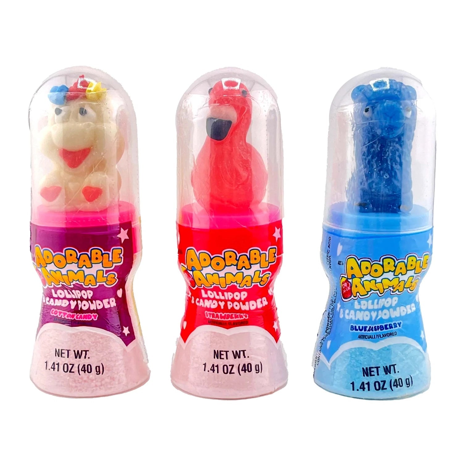 Koko's Adorable Animal Dip N Lik | 12ct Fun Candy Box for Kids Birthday Parties & Classroom Treats