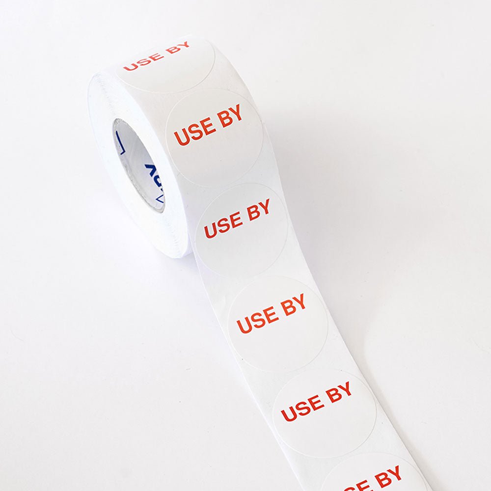 Avery 40mm Round Labels - Premium 'Use By' Date Stickers for Food Storage & Organization | Perfect for Kitchen, Pantry & Meal Prep