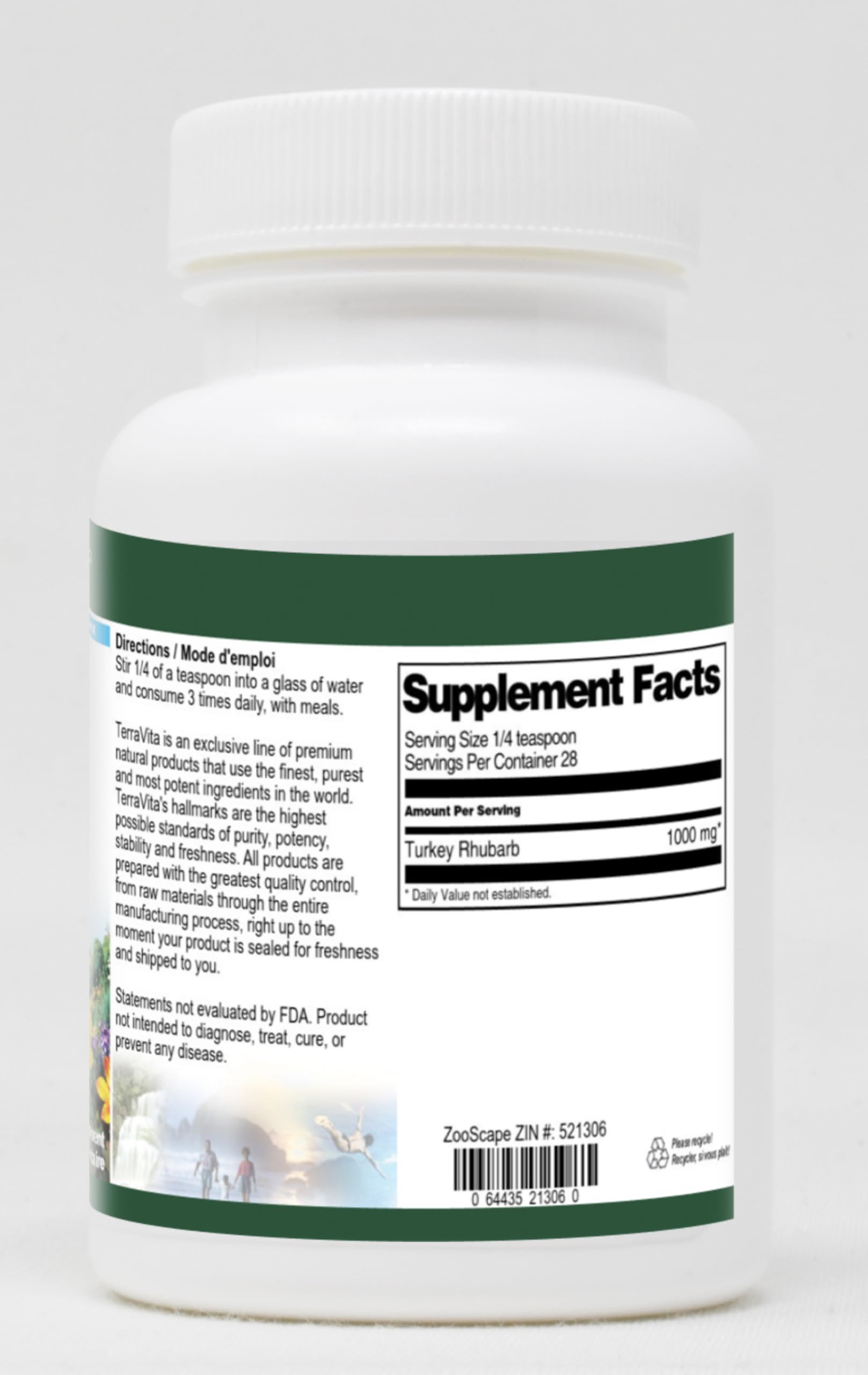 Organic Turkey Rhubarb Root Powder - 1 oz (28g) | Natural Digestive Support Supplement | for Herbal Tea, Smoothies & Wellness Recipes | Non-GMO, Gluten-Free