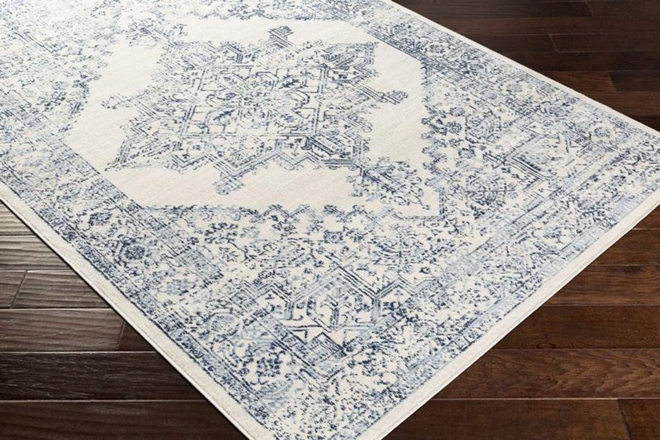 Mark&Day 6x9 Ulvend Traditional Blue Area Rug - Soft & Durable Carpet for Living Room, Bedroom, Kitchen - 6'7