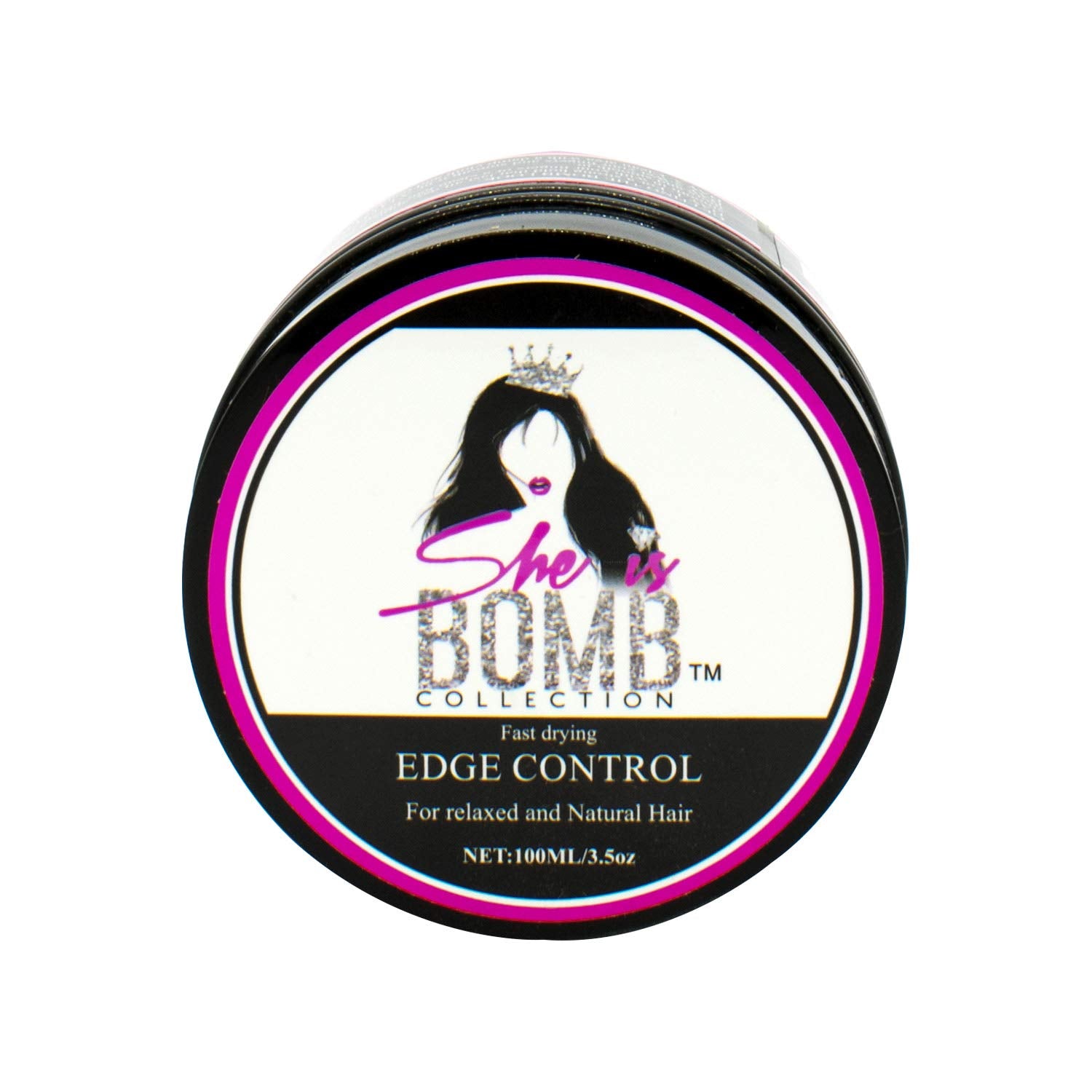 Best Edge Control for Natural Hair - SHE IS BOMB Strong Hold Styling Gel for Flyaways & Baby Hairs | Perfect for Braids, Weaves & Silk Press Styles