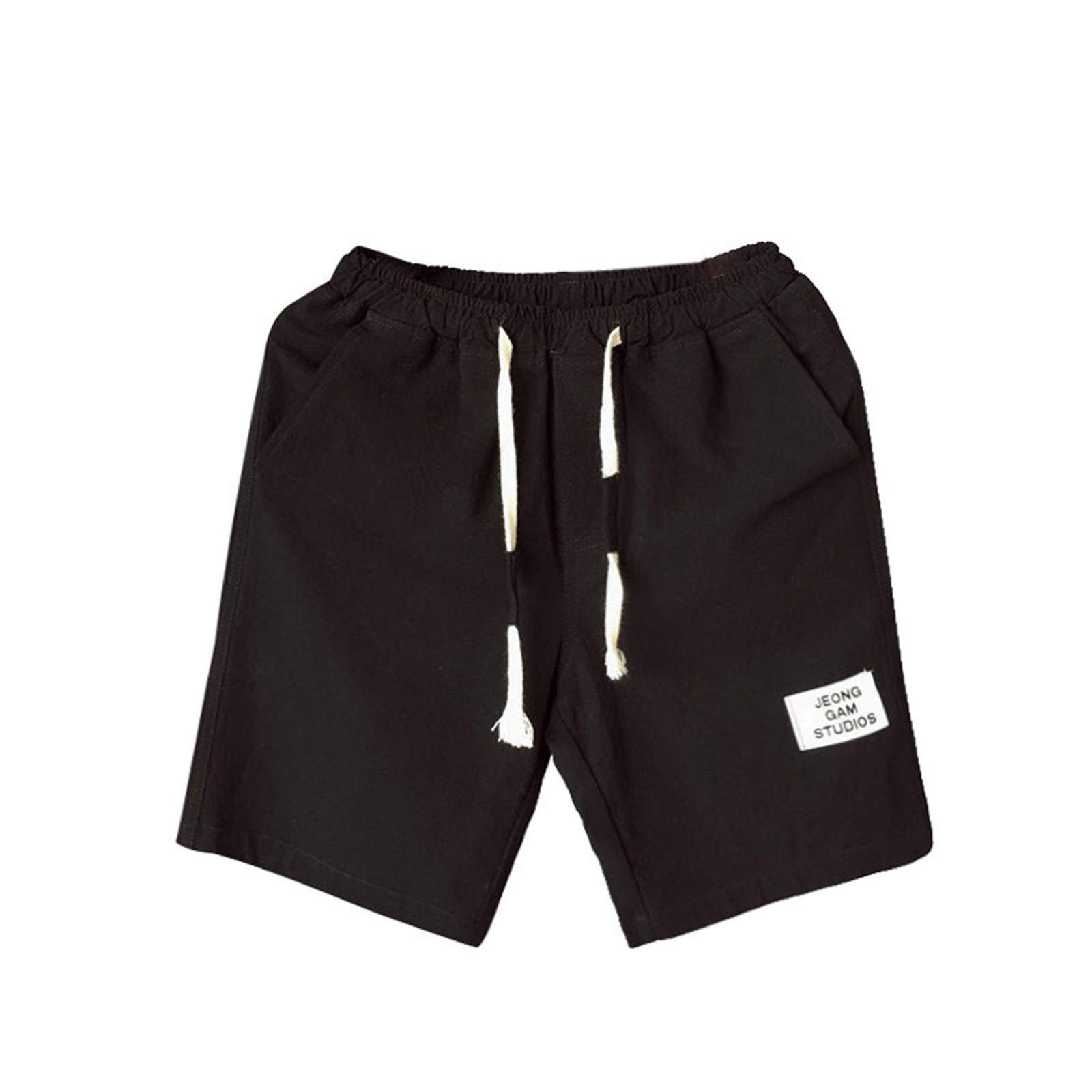 2022 Men's Cotton Linen Summer Shorts - Quick Dry Athletic Gym Shorts with Drawstring Elastic Waist & Pockets | Beach, Casual Wear & Workout | Grey Comfortable Shorts for Men & Juniors