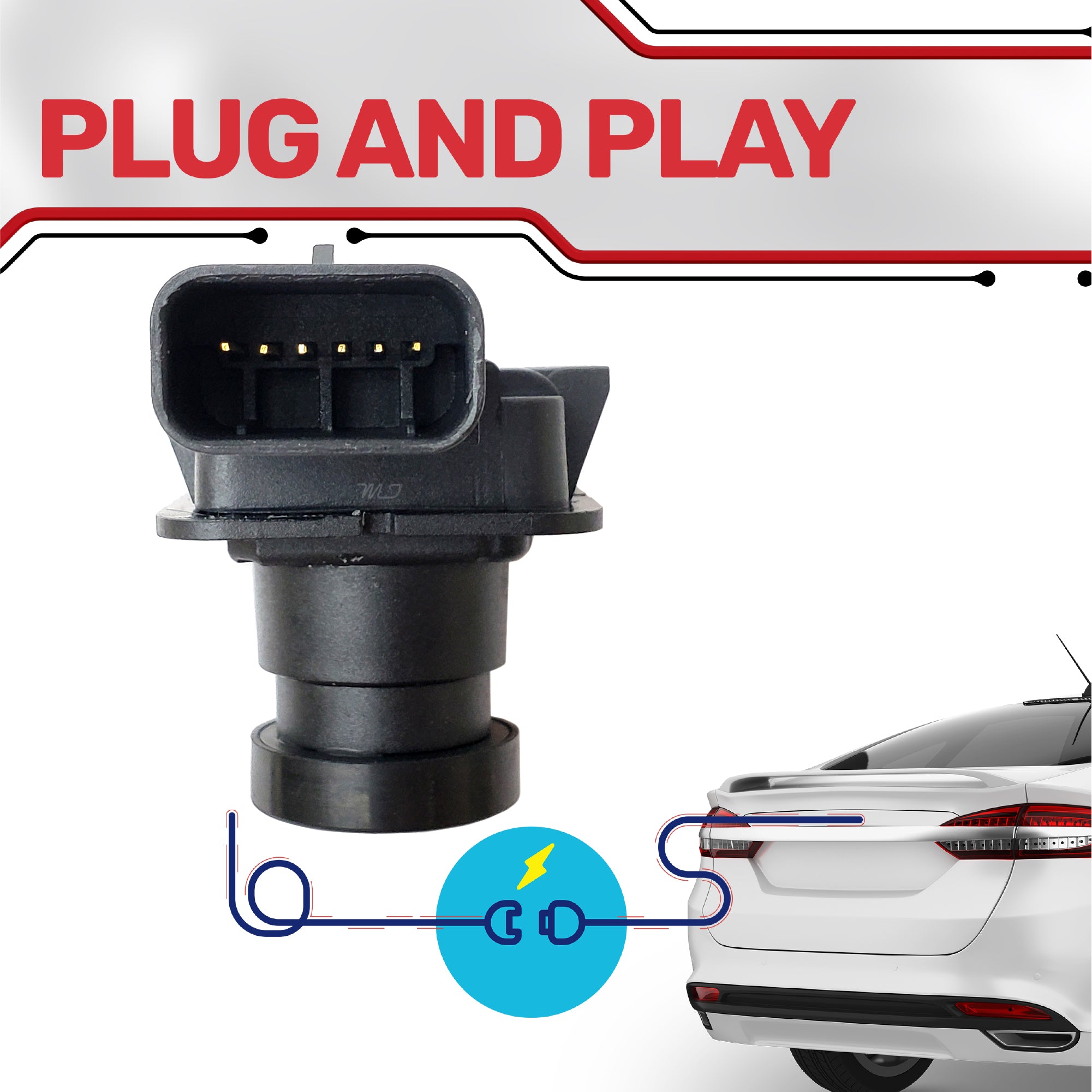 2017-2018 Ford Fusion Hybrid/Energi OEM Backup Camera Replacement - Part #HS7Z-19G490 A/D/F - Perfect for Parking Assistance & Rearview Safety
