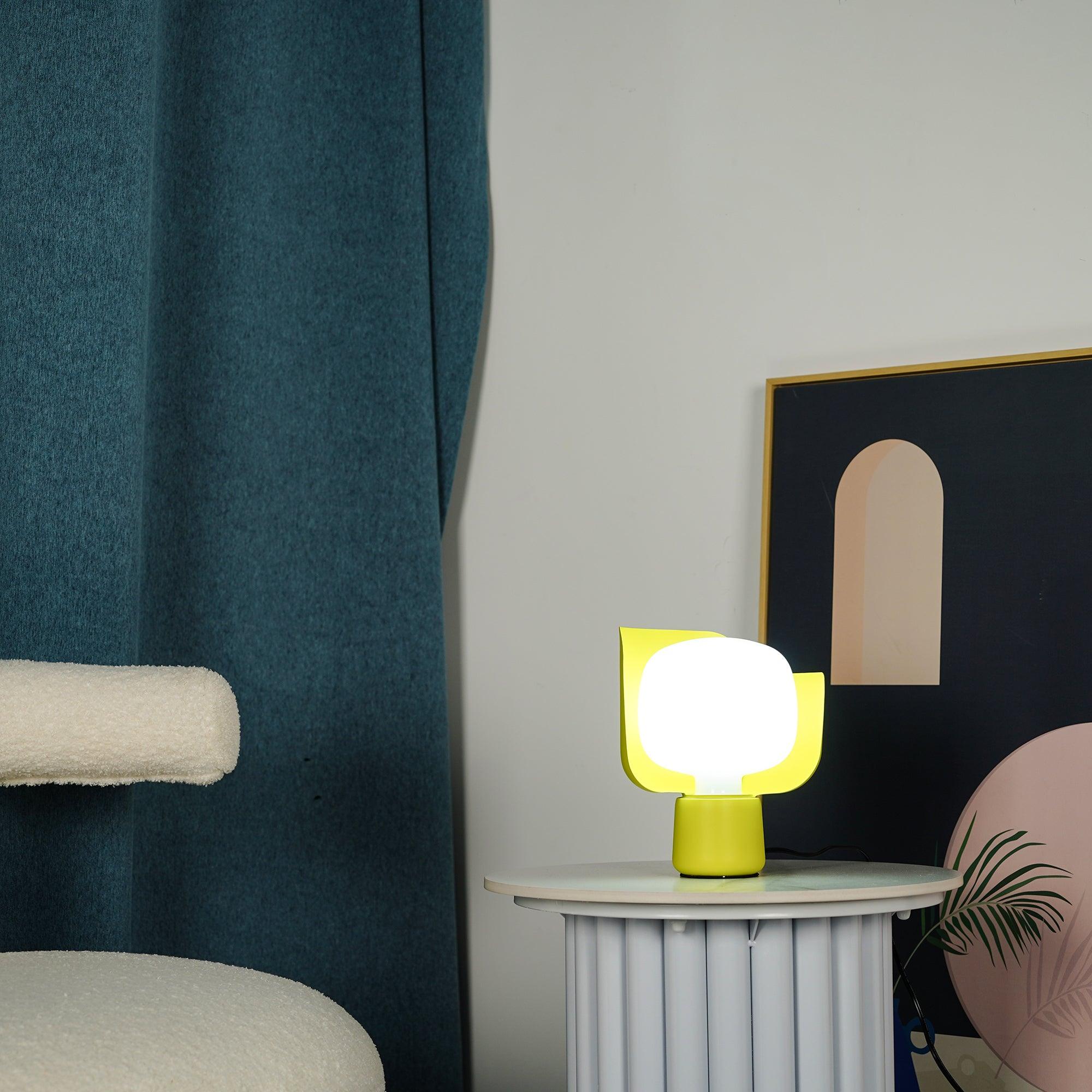 Elegant Petals Glass Table Lamp - Modern Home Decor for Bedroom, Living Room & Office - Soft Ambient Lighting for Relaxation & Cozy Atmosphere