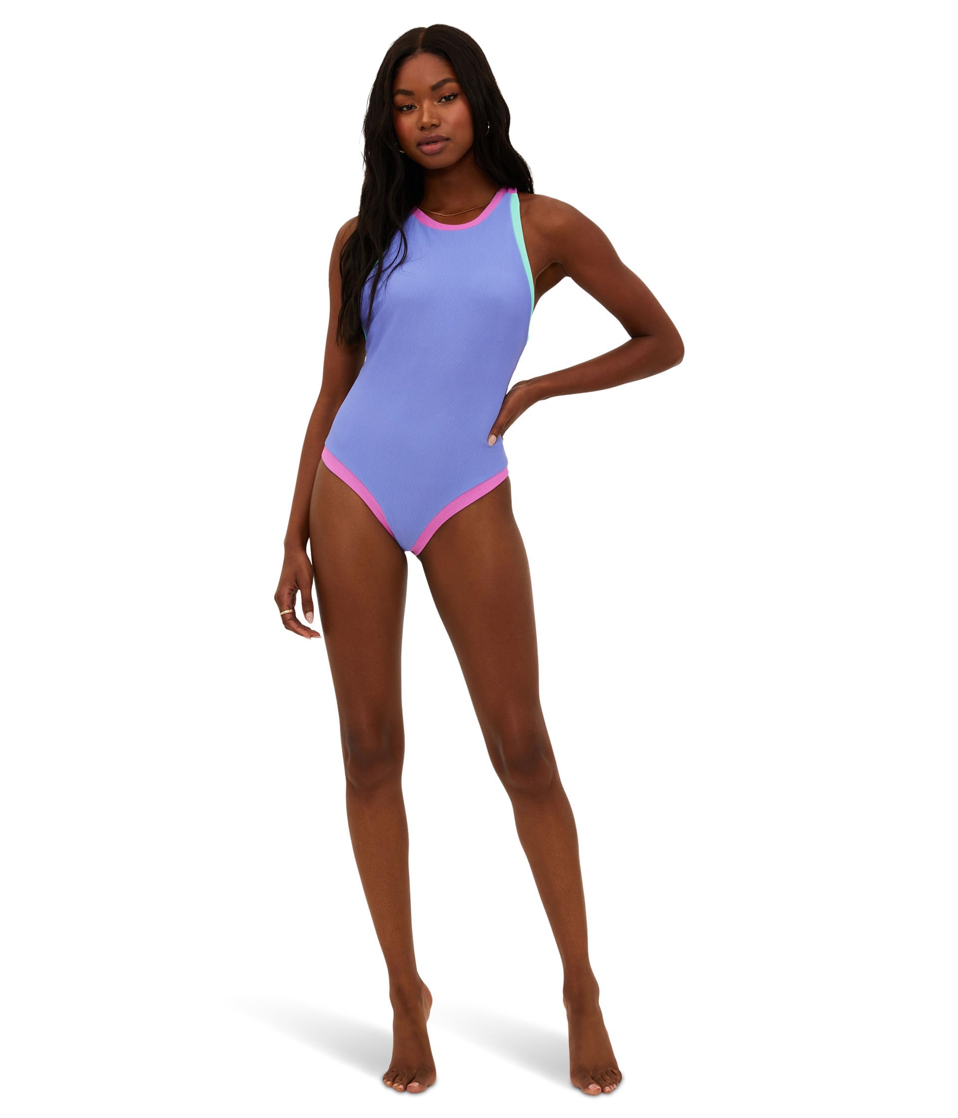 Beach Riot Steph One Piece Swimsuit - Women's High Waisted Bathing Suit for Summer, Pool & Vacation | Tummy Control & Sexy Retro Style