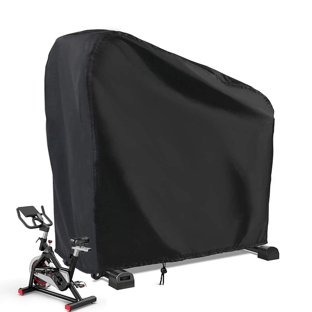 Indoor & Outdoor Exercise Bike Cover - Dustproof Protective Cover for Stationary, Recumbent & Cycling Bikes (Black) | Perfect for Home Gyms, Garages & Outdoor Storage