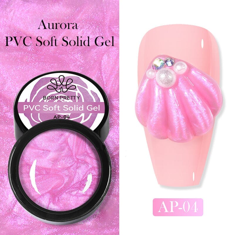 Aurora PVC Soft Solid 3D Sculpting Gel - Professional Nail Art Builder for DIY Manicure & Nail Extension - Perfect for Salon, Home Use, and Creative Nail Designs
