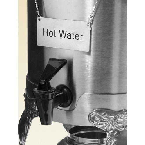 Vintage HOT WATER Urn Sign with Silver Chain - Perfect for Antique Collectors & Home Decor