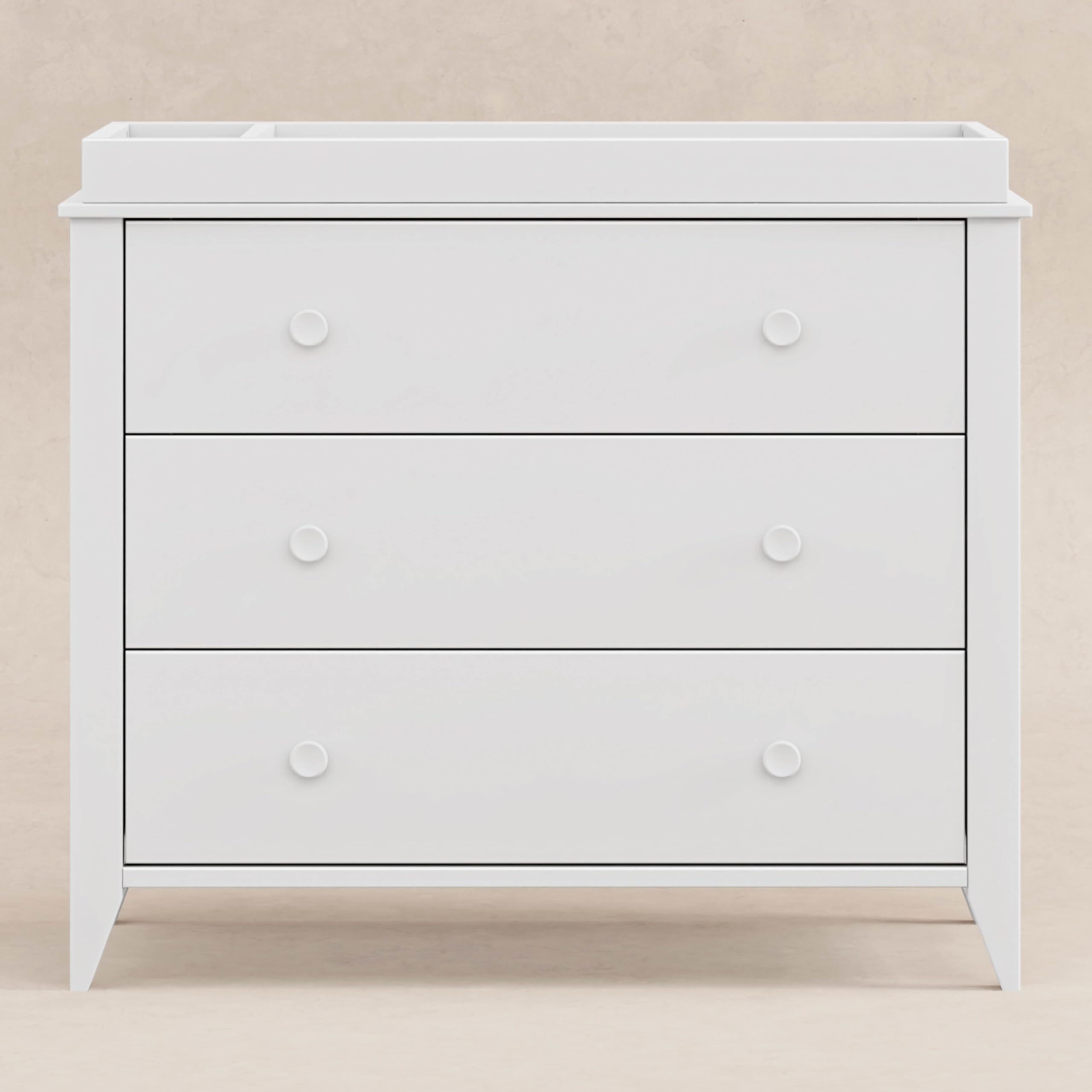 DaVinci Kalani 3-Drawer White Dresser - Modern Nursery & Kids Room Storage Furniture for Bedroom Organization
