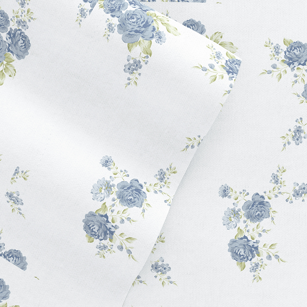 Premium 4-Piece Flannel Sheet Set with Rose Bunch Design - Soft & Cozy Bedding for Winter - Perfect for Master Bedroom, Guest Room & Dorm