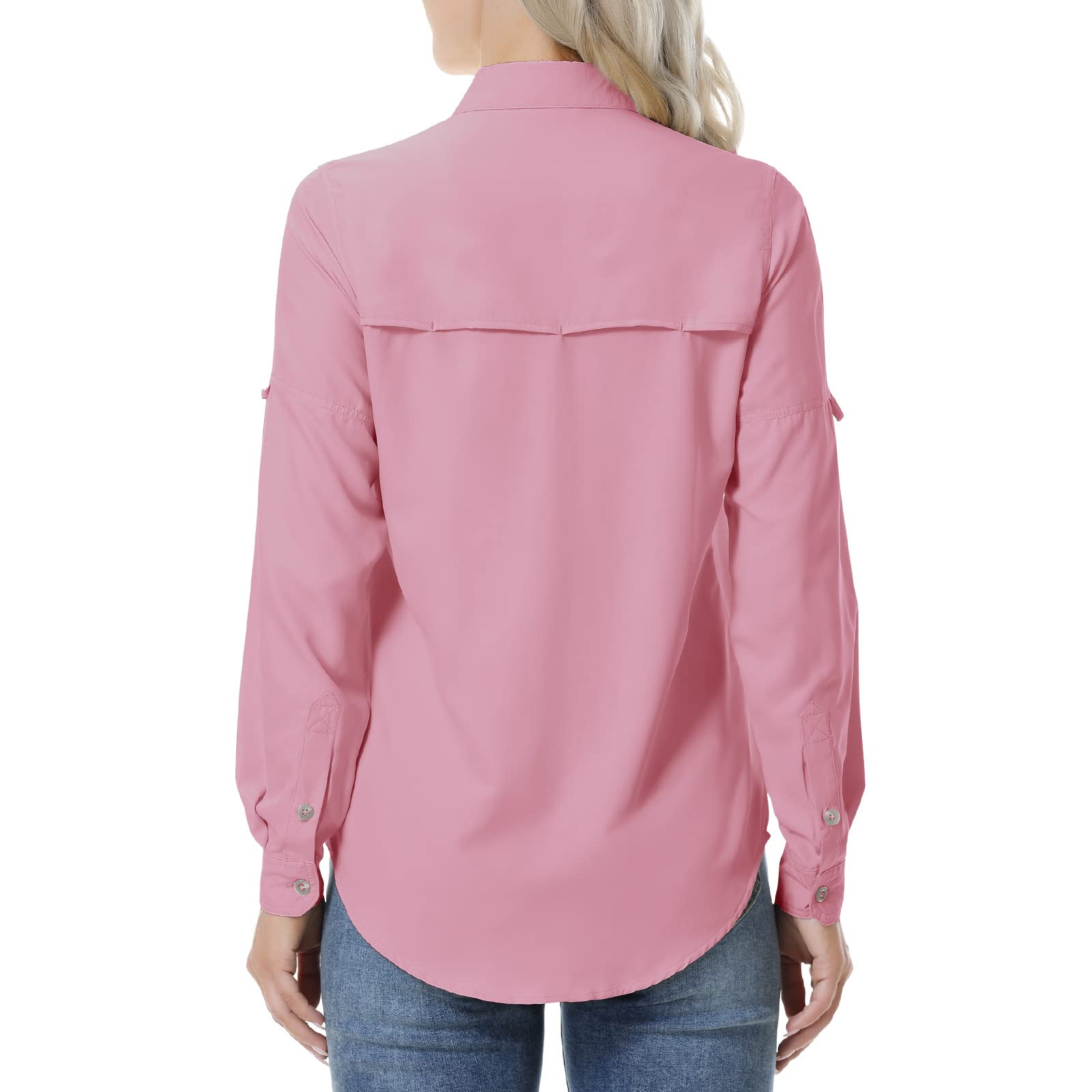 Women's UPF 50+ Sun Protection Long Sleeve Shirt - Breathable Fishing, Hiking & Safari Shirt for Outdoor Adventures | UV Blocking Rash Guard for Beach, Camping & Travel