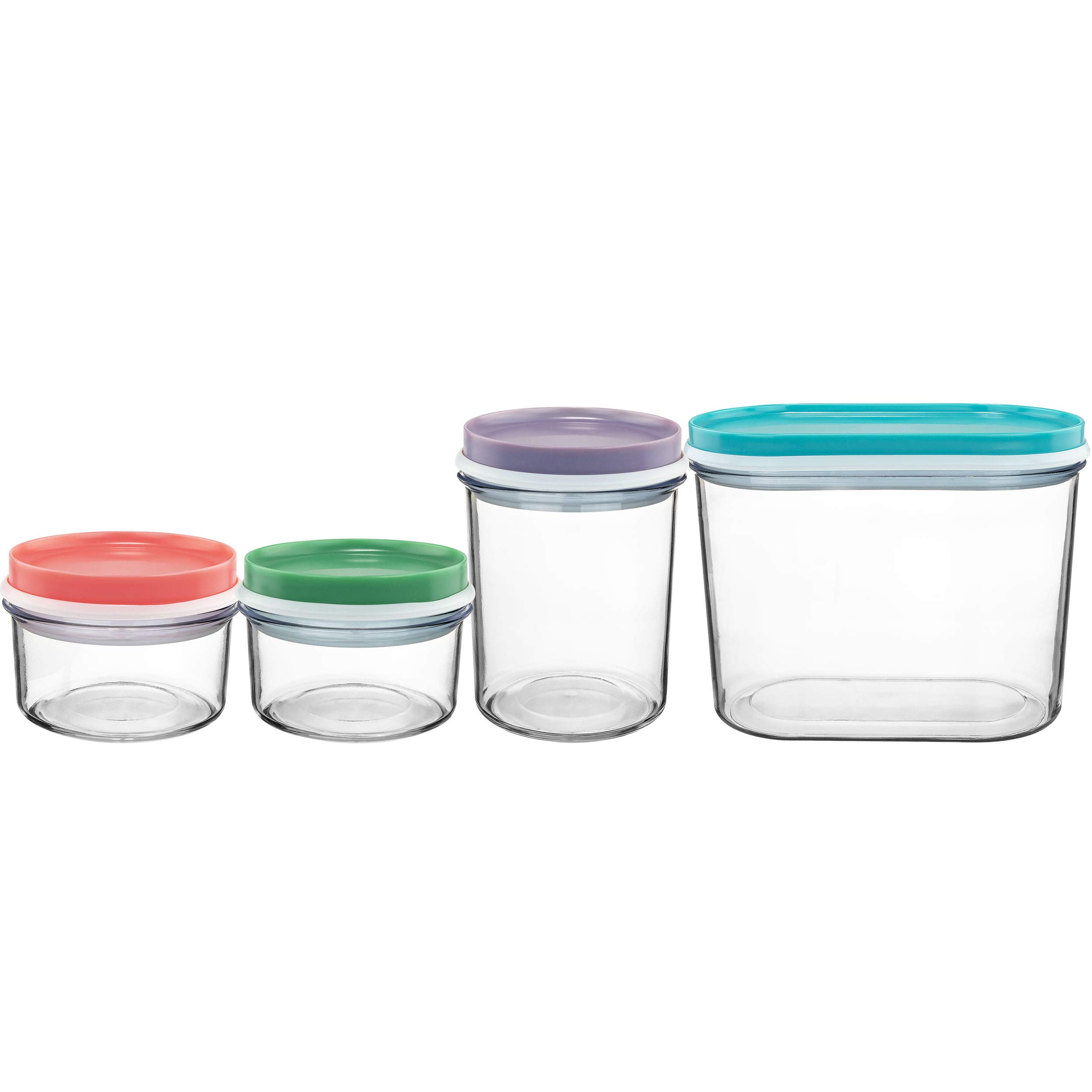 Nestable Stackable Food Storage Containers Set of 4 - BPA-Free Plastic Pantry Organizers for Flour, Sugar, Rice & Dry Goods | Space-Saving Kitchen Storage Solution for Home & Restaurant Use