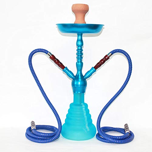 Premium 2 Hose Hookah Pipe Set - Shisha Nargila Smoking Kit with Pro Lounge Hoses for Home, Club & Bar Parties | Perfect for Social Gatherings & Relaxation
