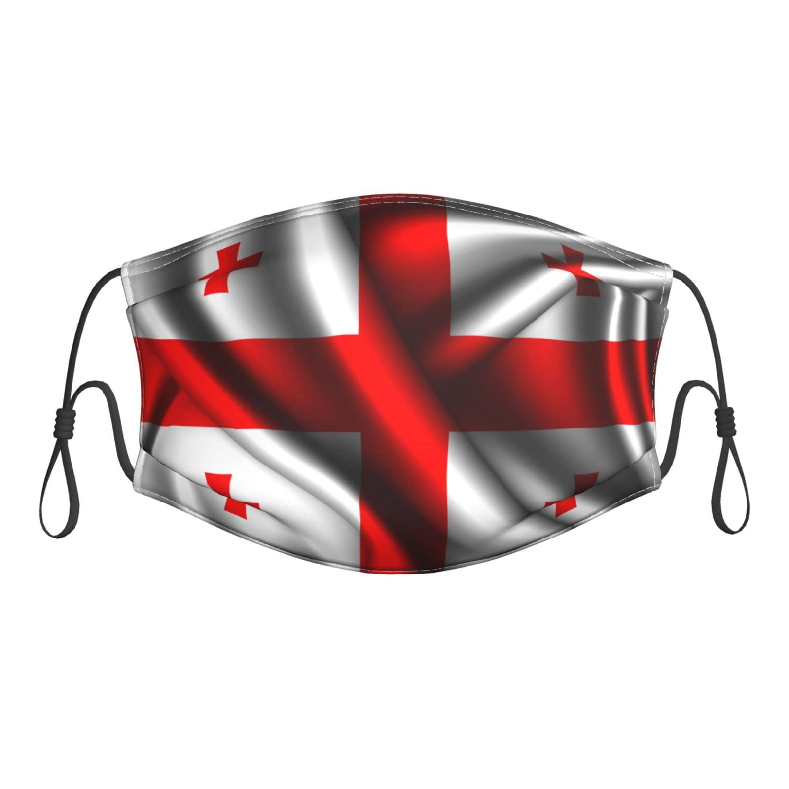 Reusable Georgia Flag Face Mask with Filter - Adjustable Dust Mask for Men & Women | Perfect for Outdoor Activities, Travel & Daily Protection