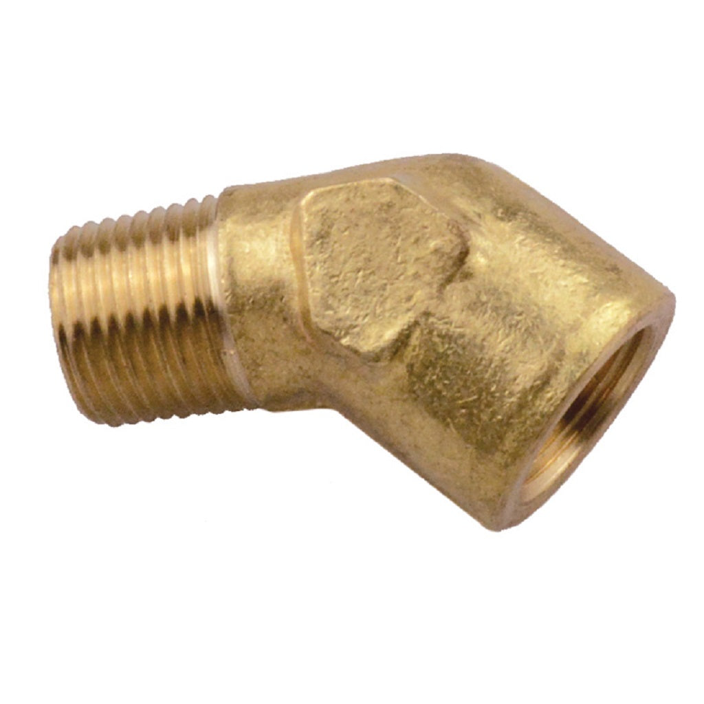 45 Degree Brass Street Elbow Fitting - High-Quality Plumbing Connector for Water, Gas & HVAC Systems - Perfect for DIY Home Repairs and Professional Installations