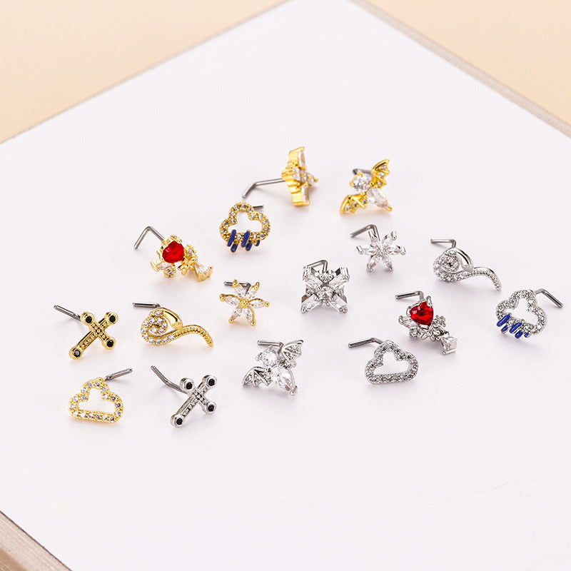 20G Surgical Steel Raincloud Nostril Piercing Ring - Hypoallergenic Body Jewelry for Sensitive Skin | Perfect for Everyday Wear, Parties & Self-Expression
