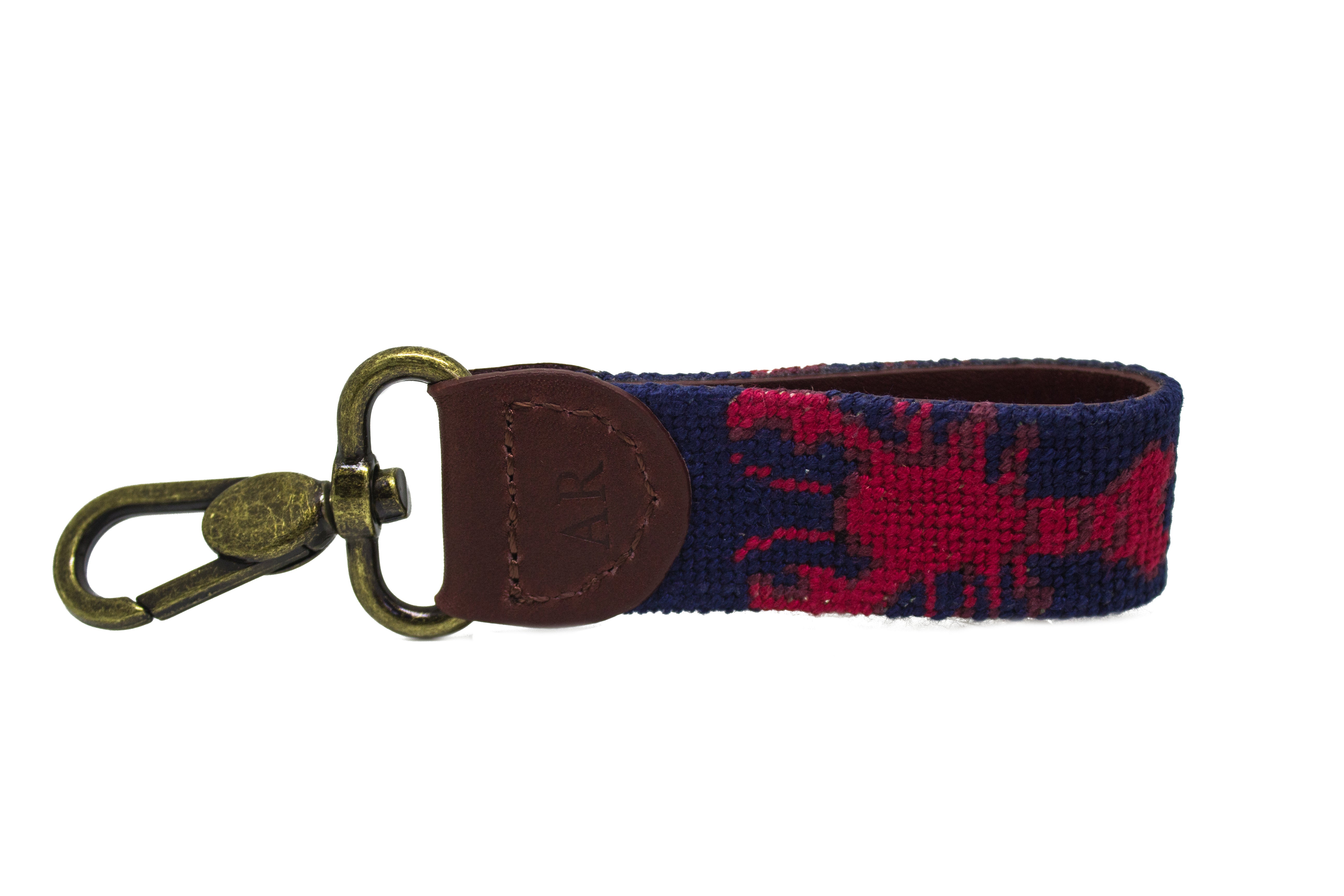 Premium Lobster Needlepoint Key Fob - Elegant Handmade Keychain for Keys & Accessories - Perfect Gift for Seafood Lovers, Nautical Enthusiasts & Home Decor