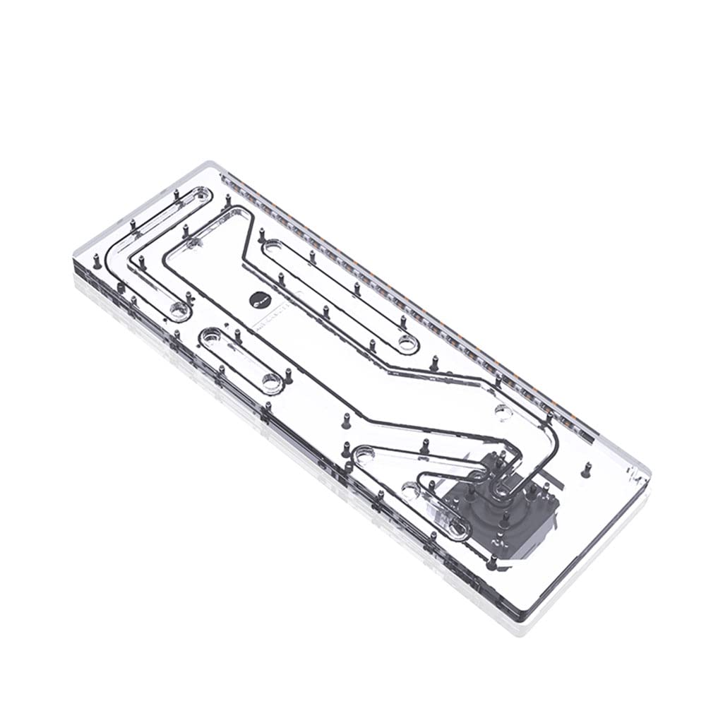 Bykski RBW Acrylic Distro Plate with DDC Pump - Compatible with LIAN LI O11 & O11 Dynamic XL PC Cases - Perfect for Custom Water Cooling Loop Builds and Gaming PC Setups