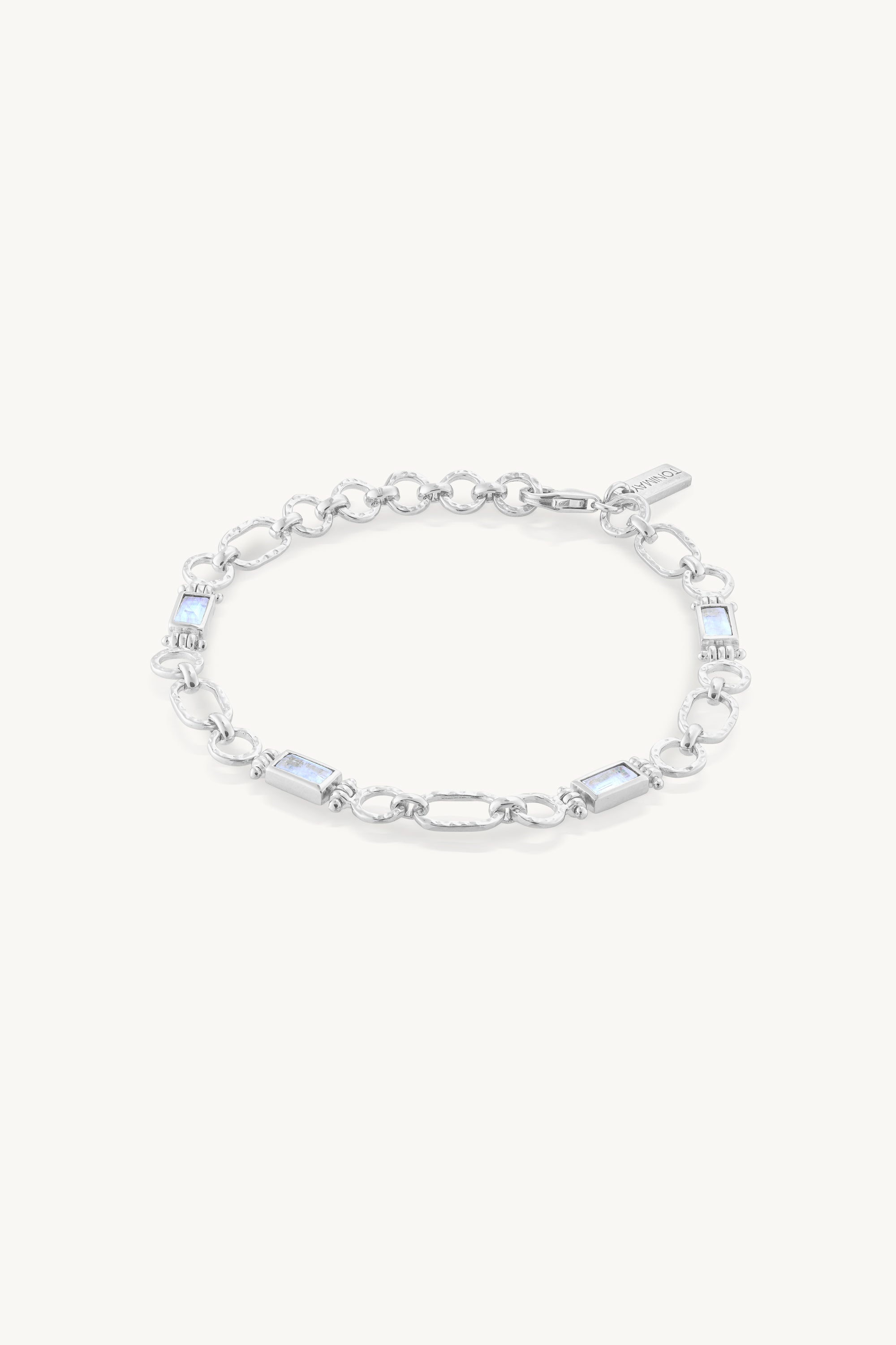 Petra Moonstone Silver Bracelet for Women - Handmade Sterling Silver Beaded Bracelet with Healing Moonstone Gemstone - Perfect for Yoga, Meditation & Spiritual Healing