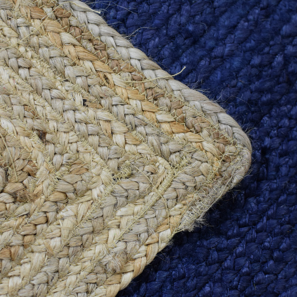 Handwoven Jute Braided Rug - Natural Eco-Friendly Floor Mat for Living Room, Bedroom, or Patio Decor